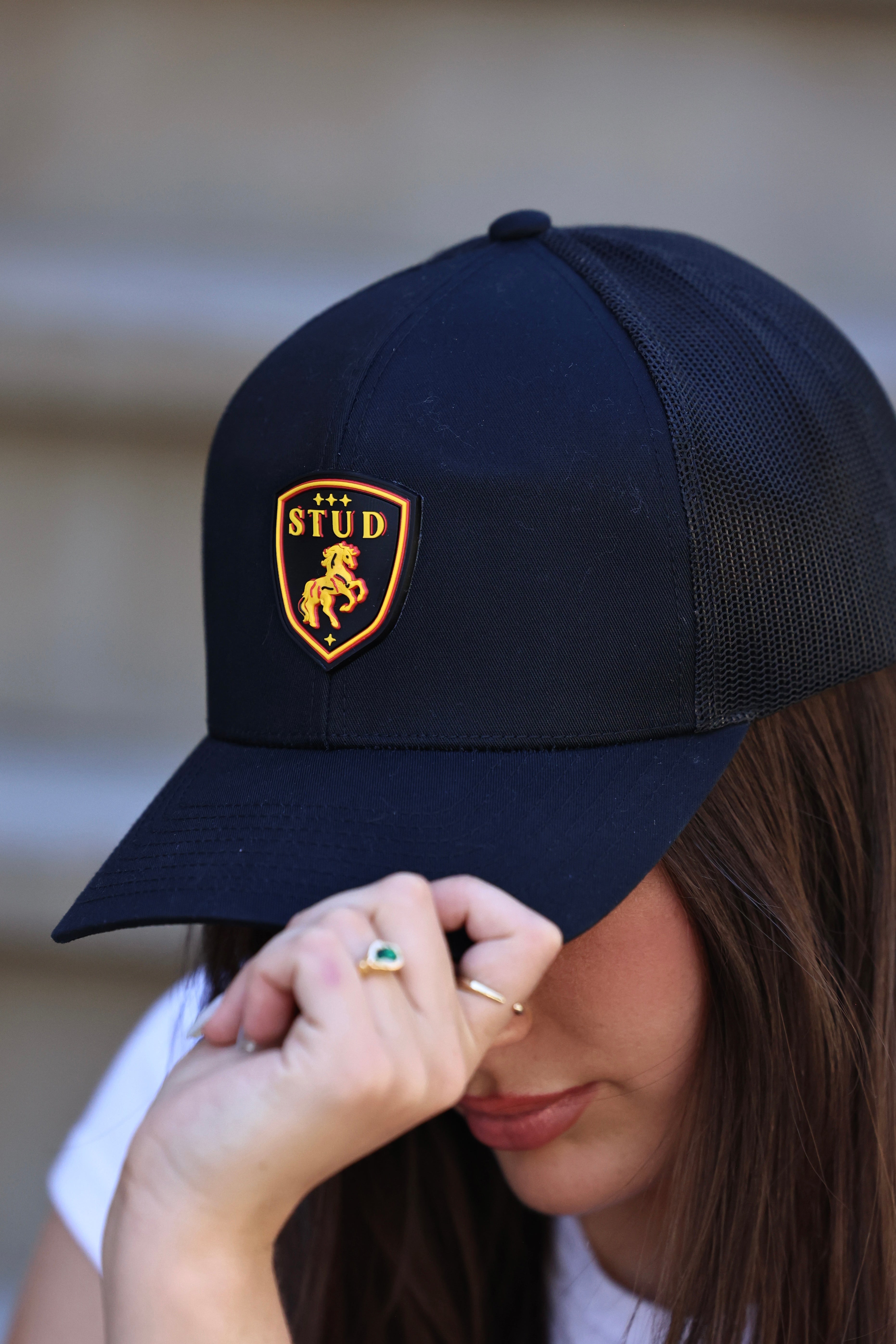 IPS stylish equestrian stud trucker hat