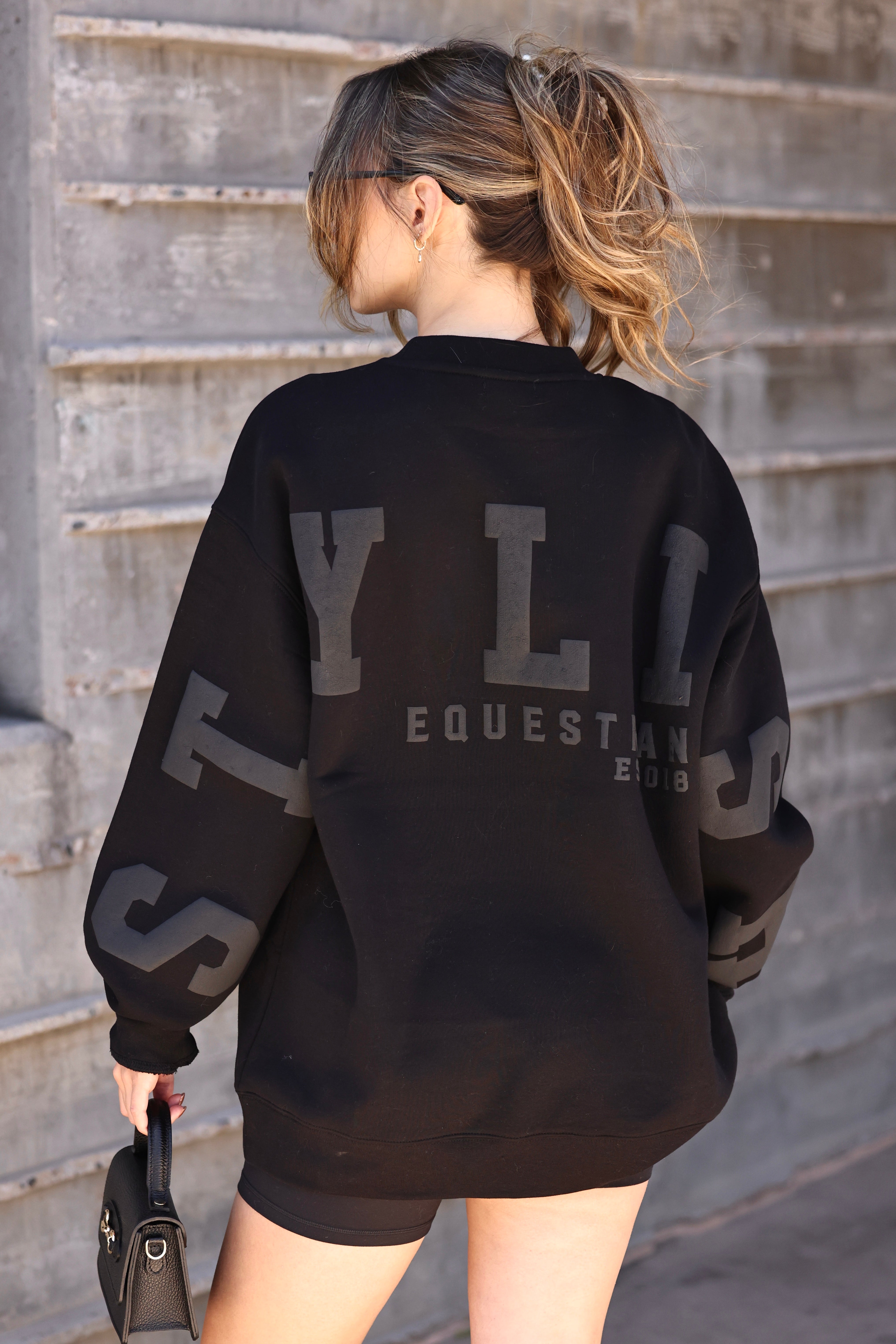 ascolour stylish eq oversized sweatshirt black