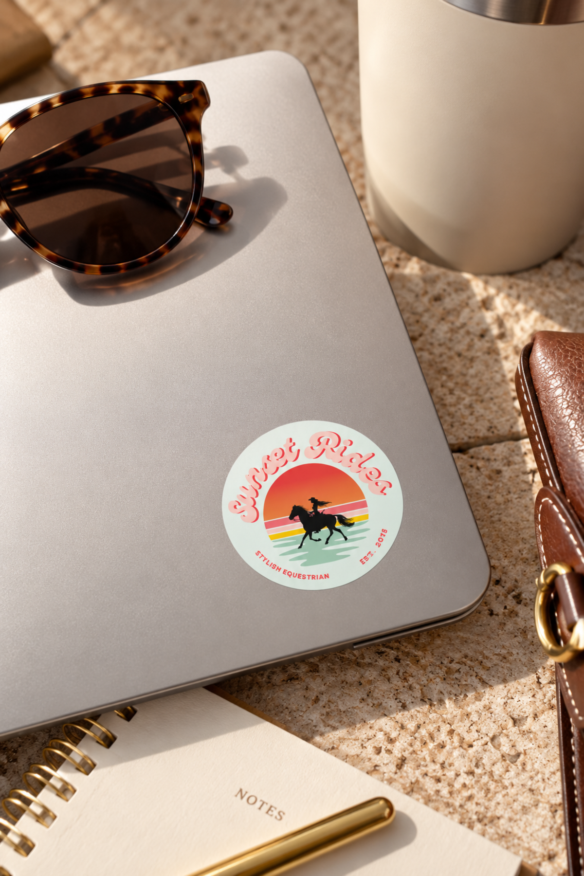 Sunset Rides Sticker