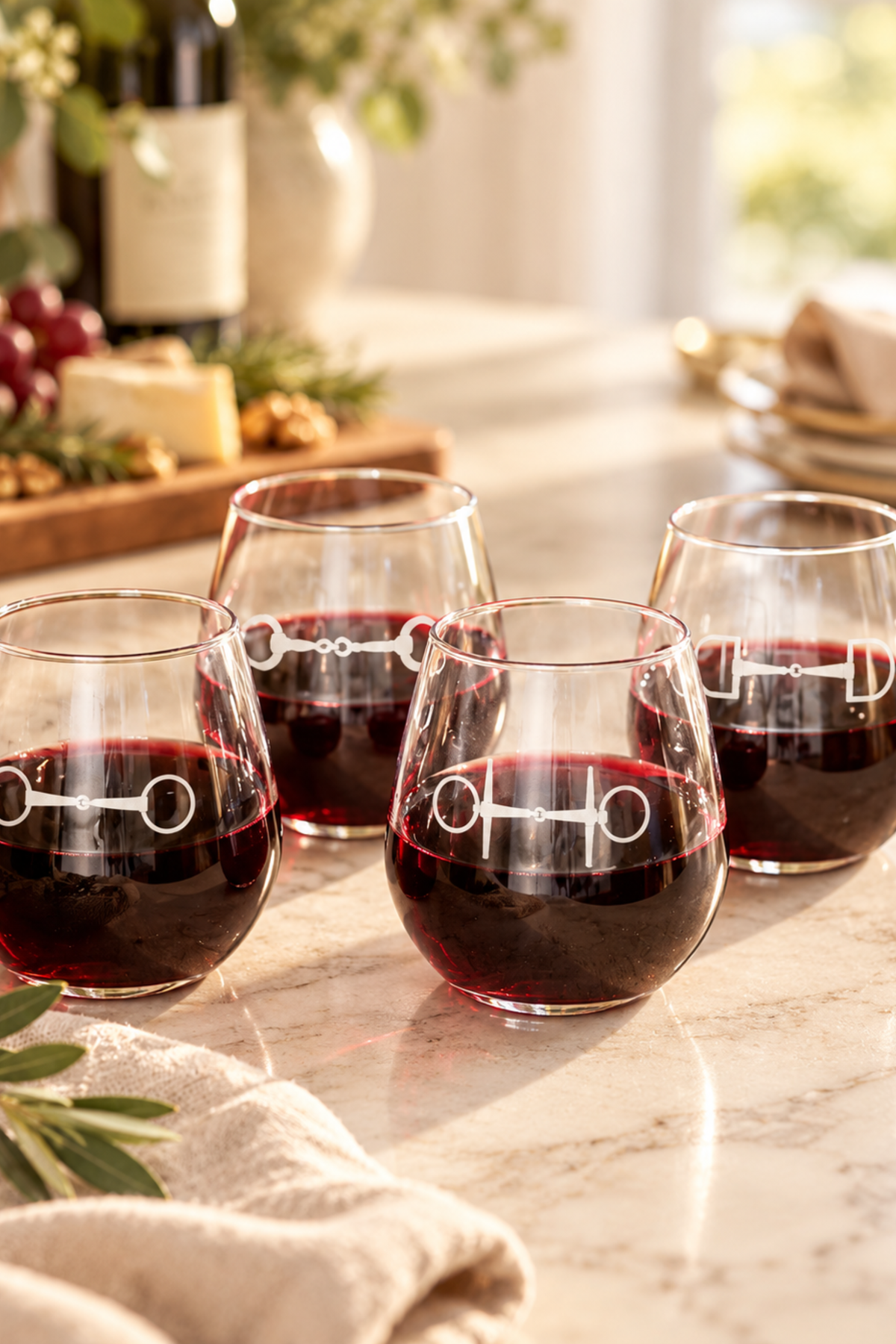 Troop of Horses Stemless Glass Set