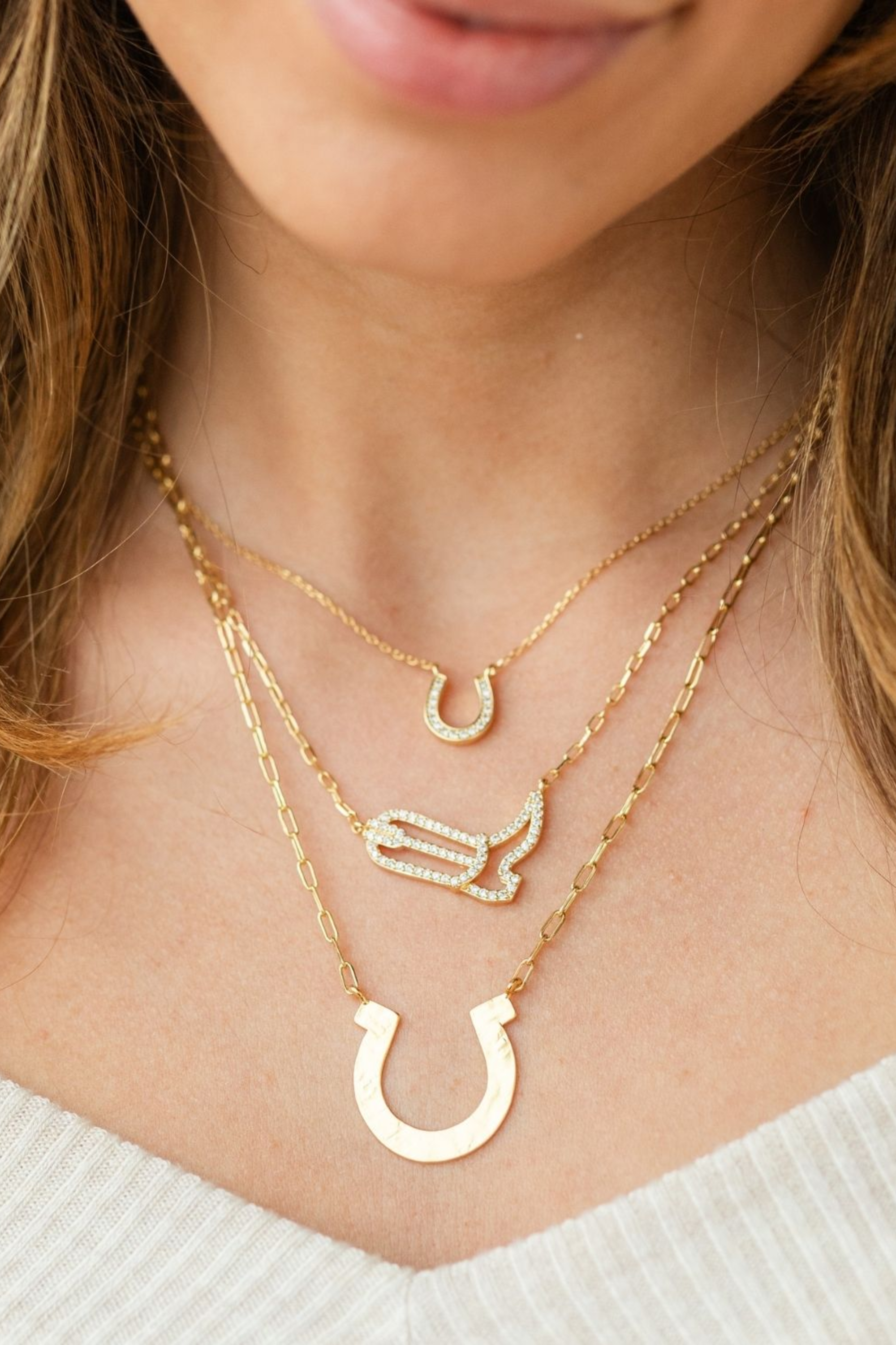 Valenci Horseshoe Necklace - Gold