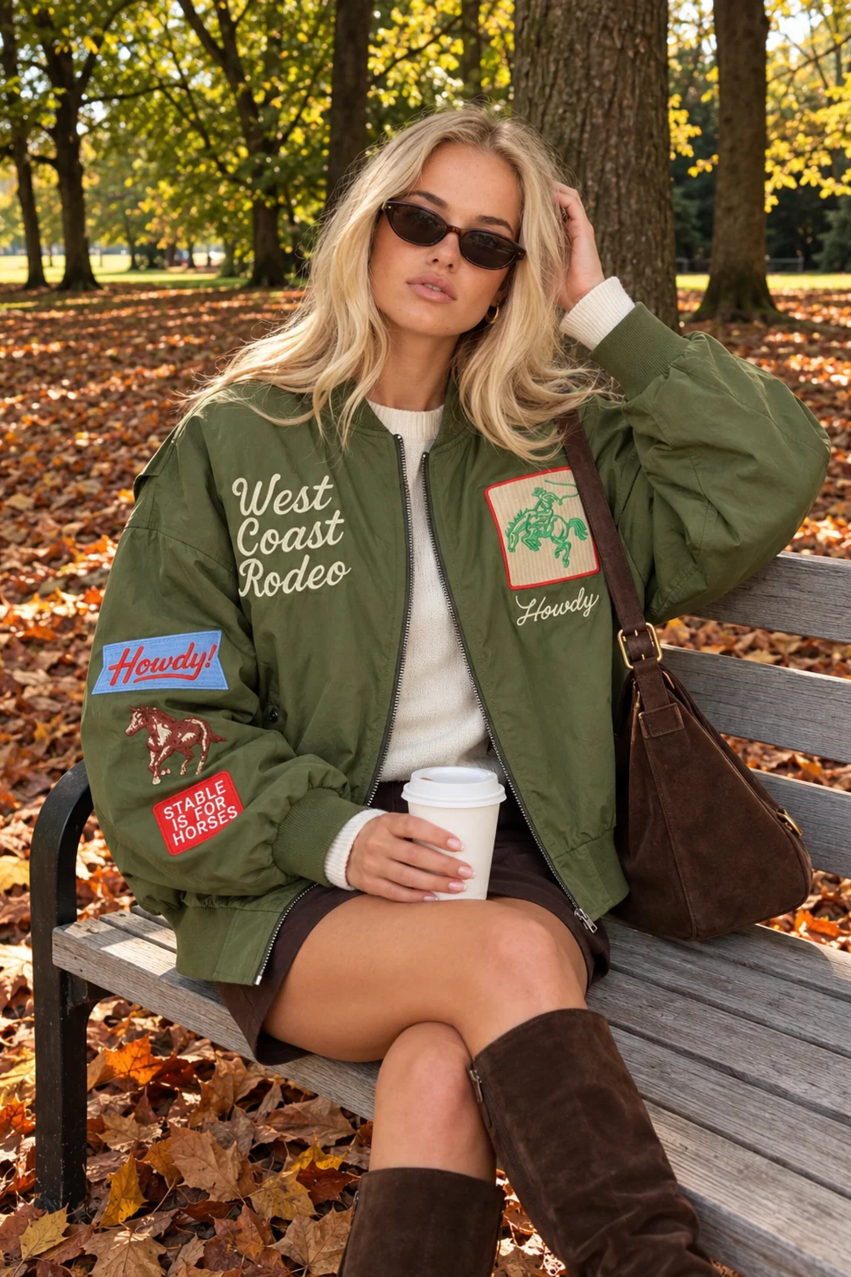 West Coast Rodeo Bomber Jacket - Olive