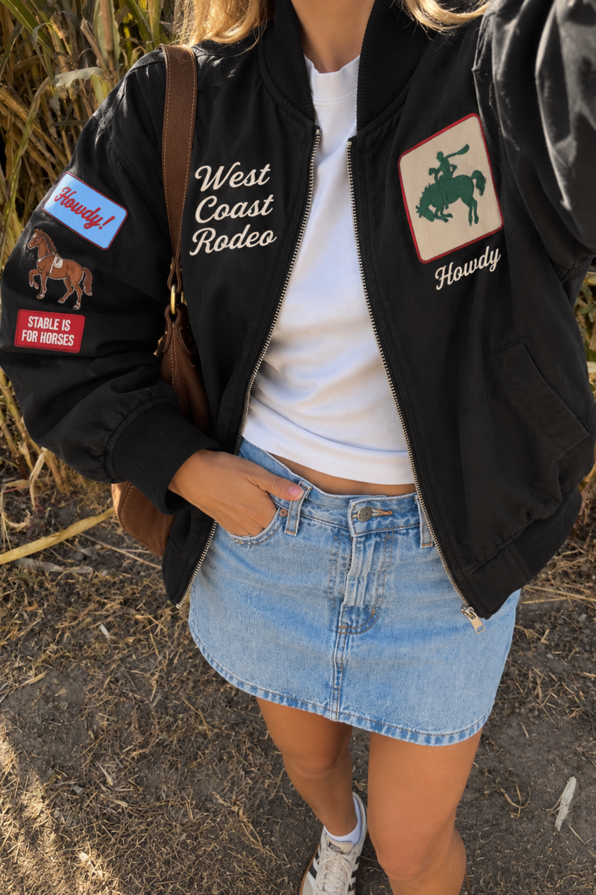 West Coast Rodeo Bomber Jacket - Black