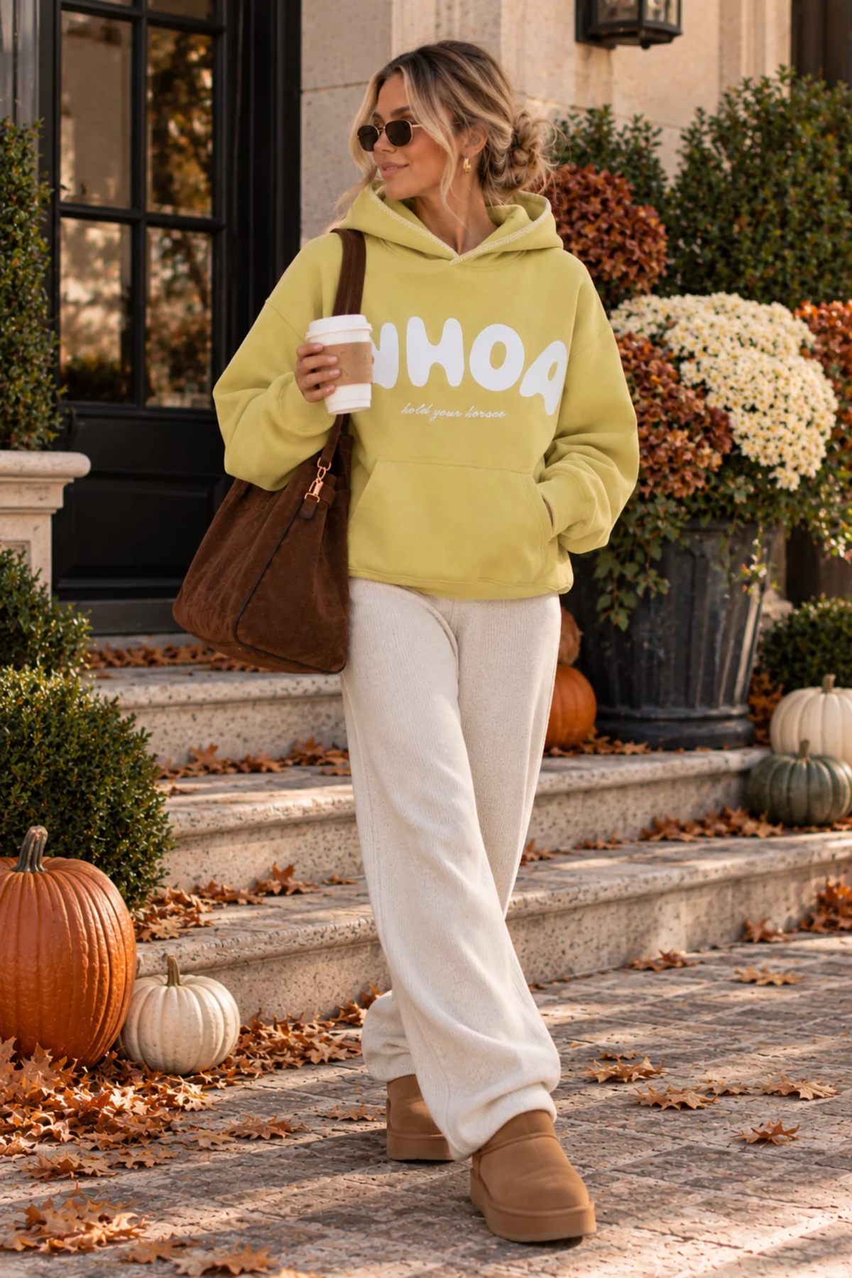 Whoa Hoodie - Light Chartreuse