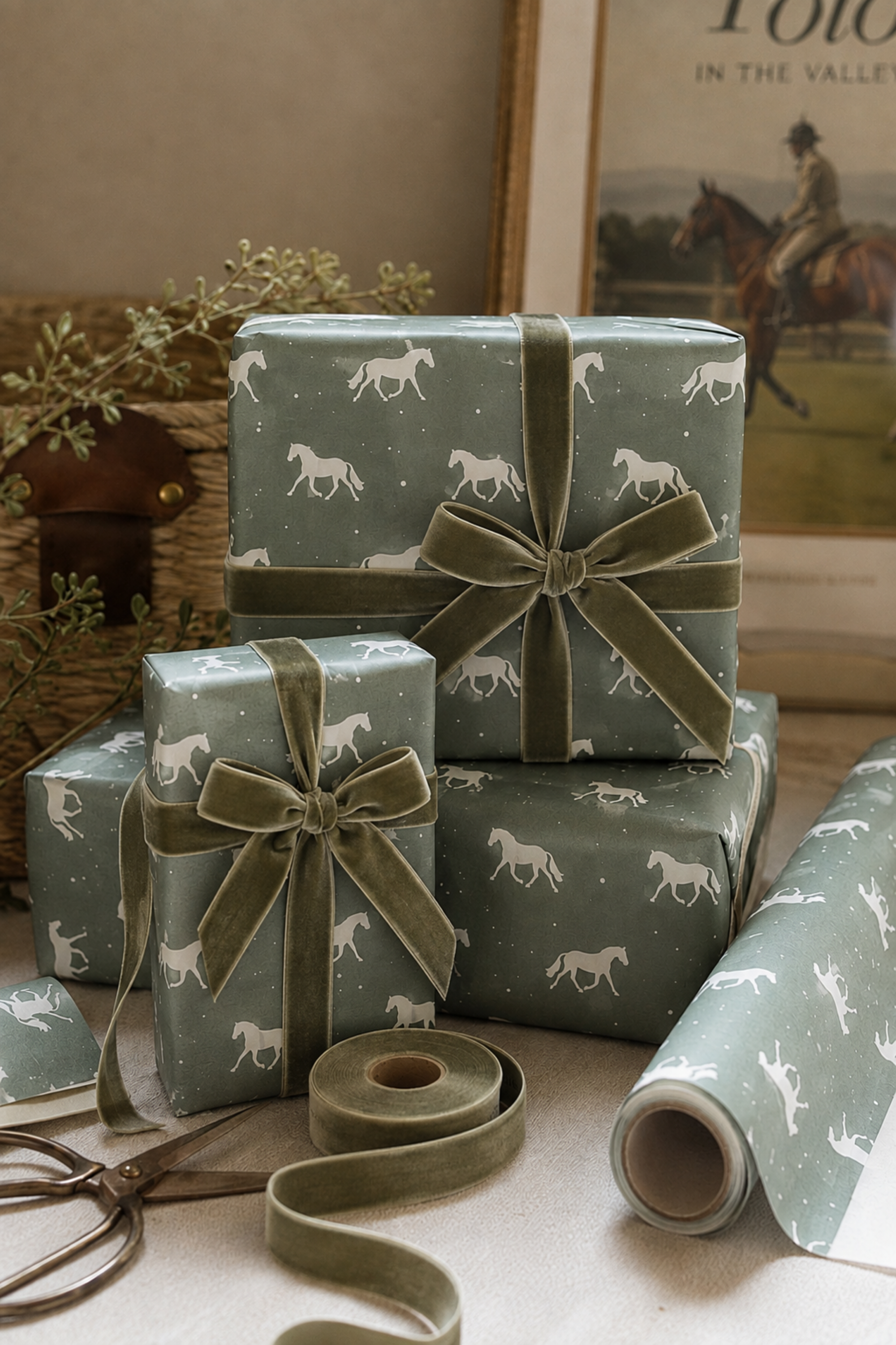Winter Horse Gift Wrap Sheets