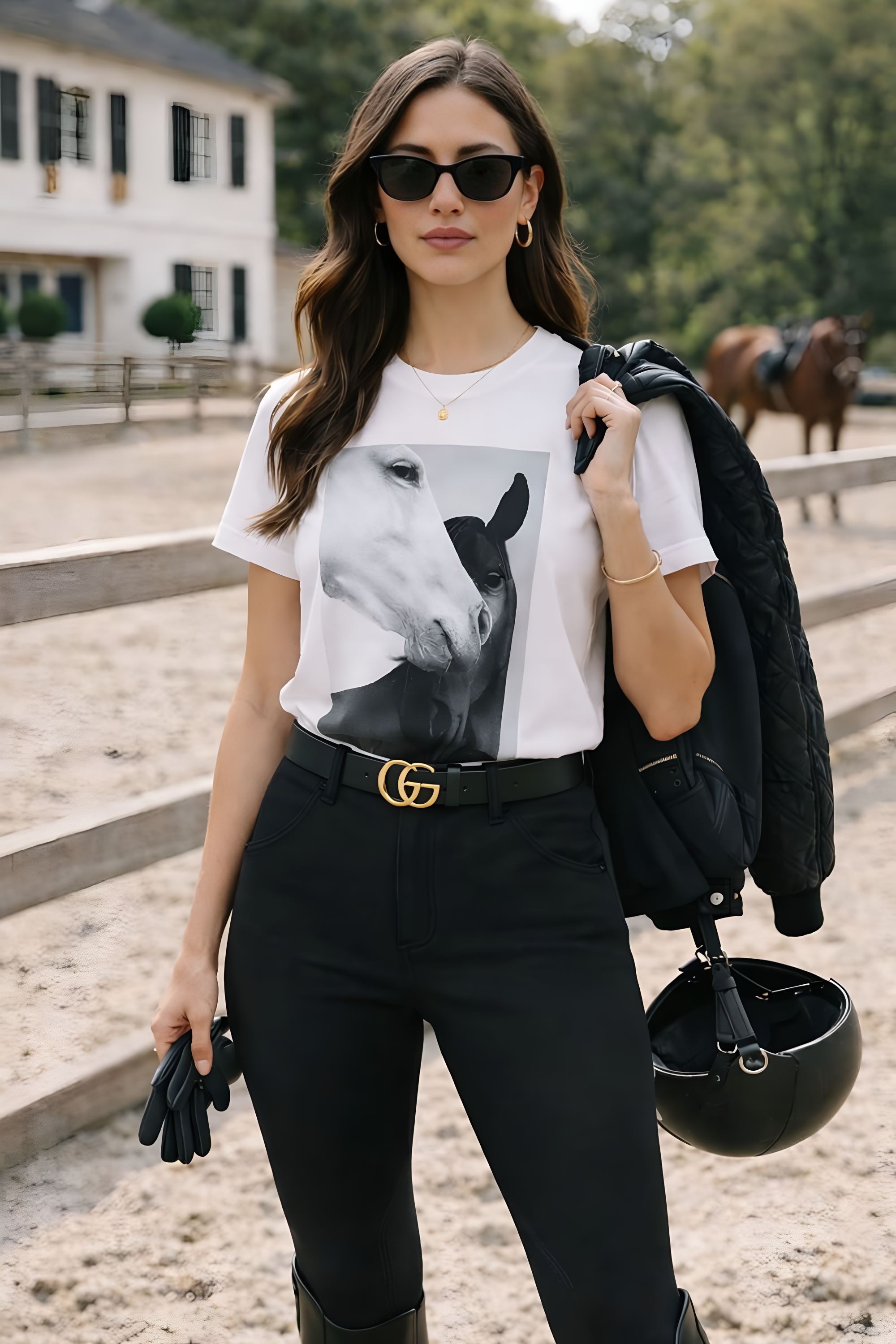 Yin & Yang Horse Graphic Tee