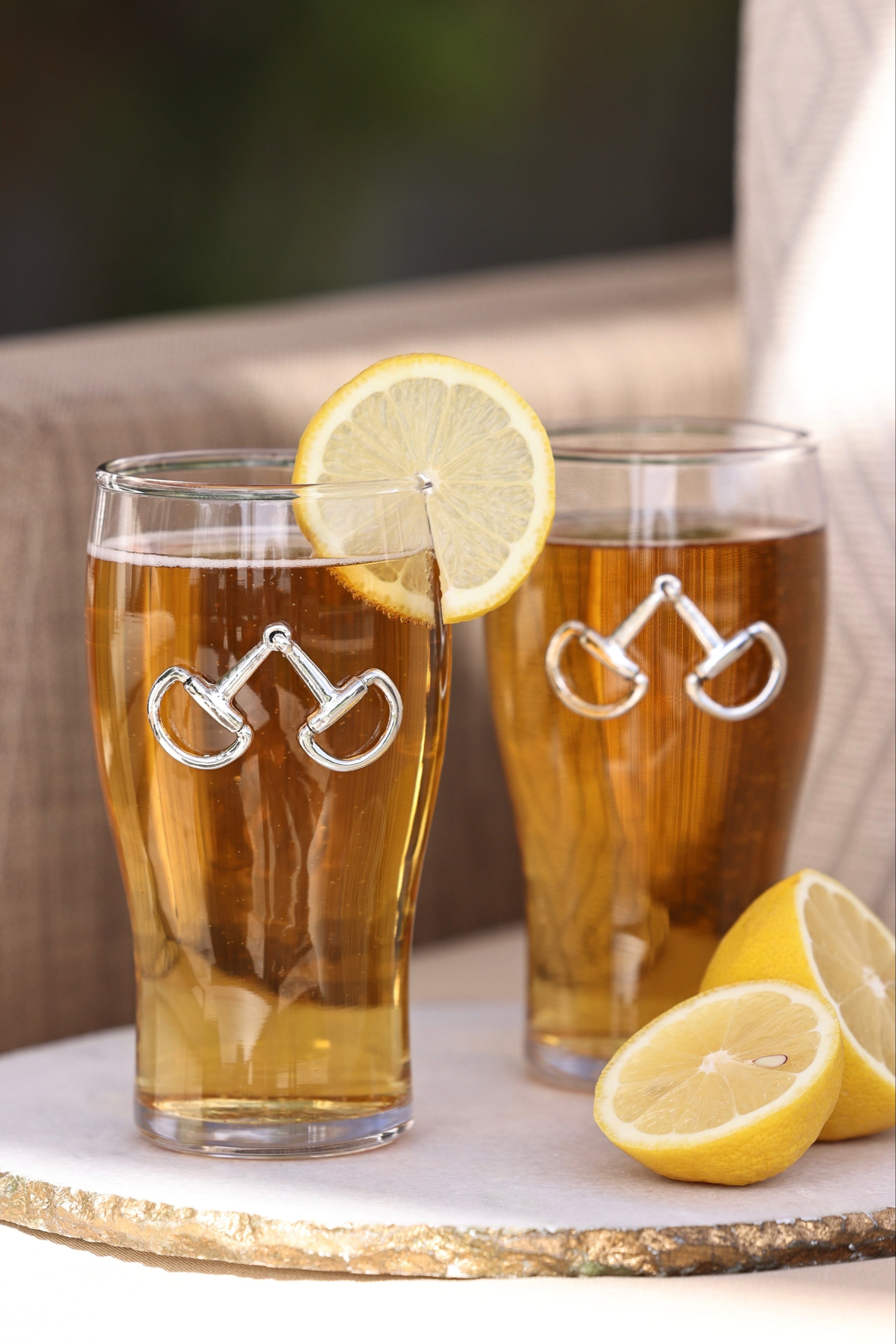 arthur court stylish equestrian aiden pint glass set