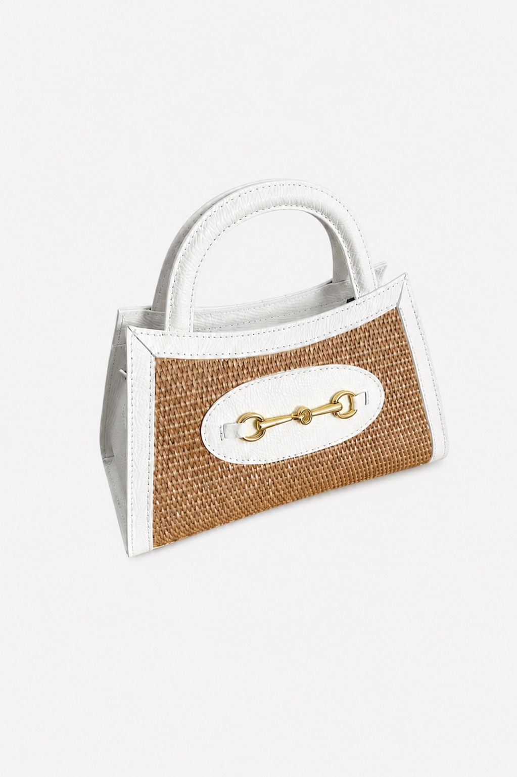 Alix Raffia Bit Bag - Chalk