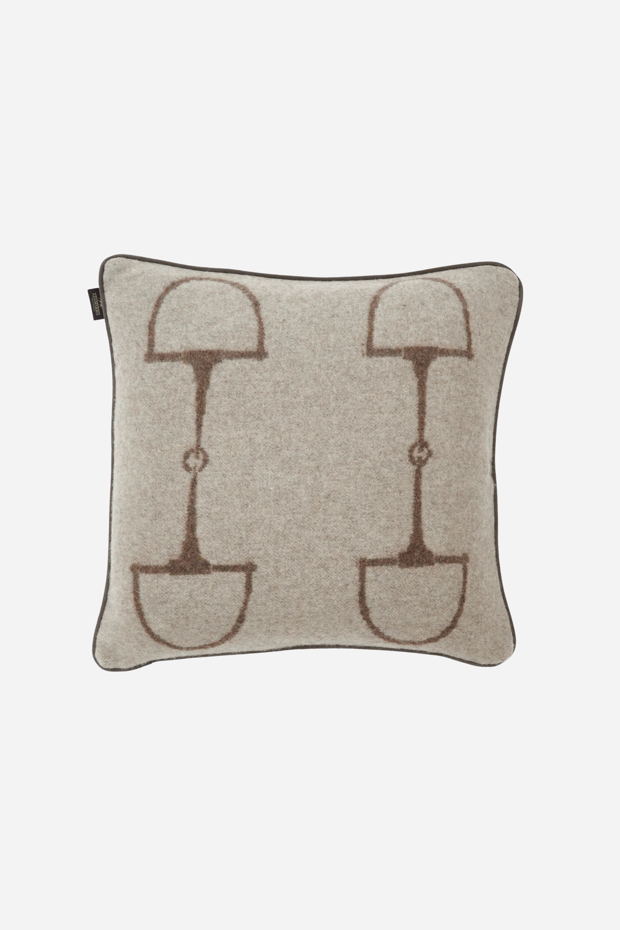 adamsbro stylish equestrian equine square cashmere wool blend horse bit throw pillow