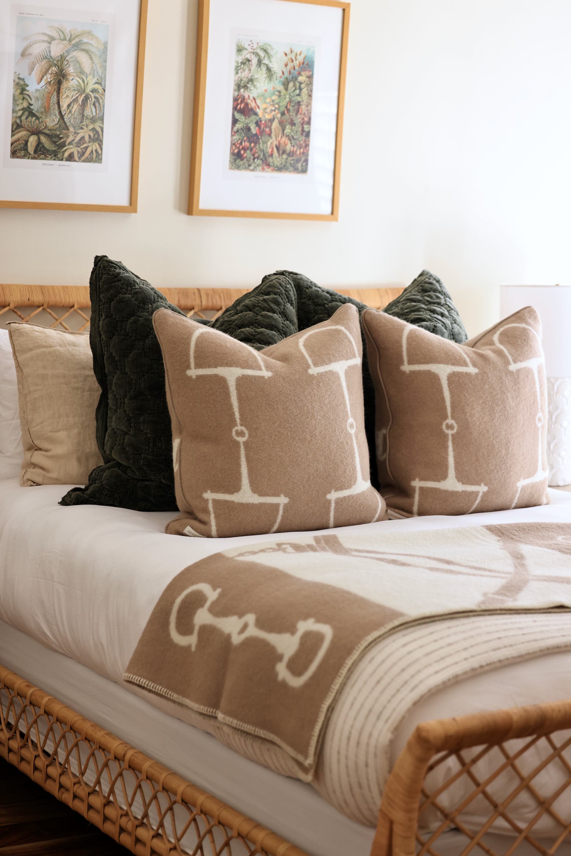 adamsbro stylish equestrian equine square wool pillow