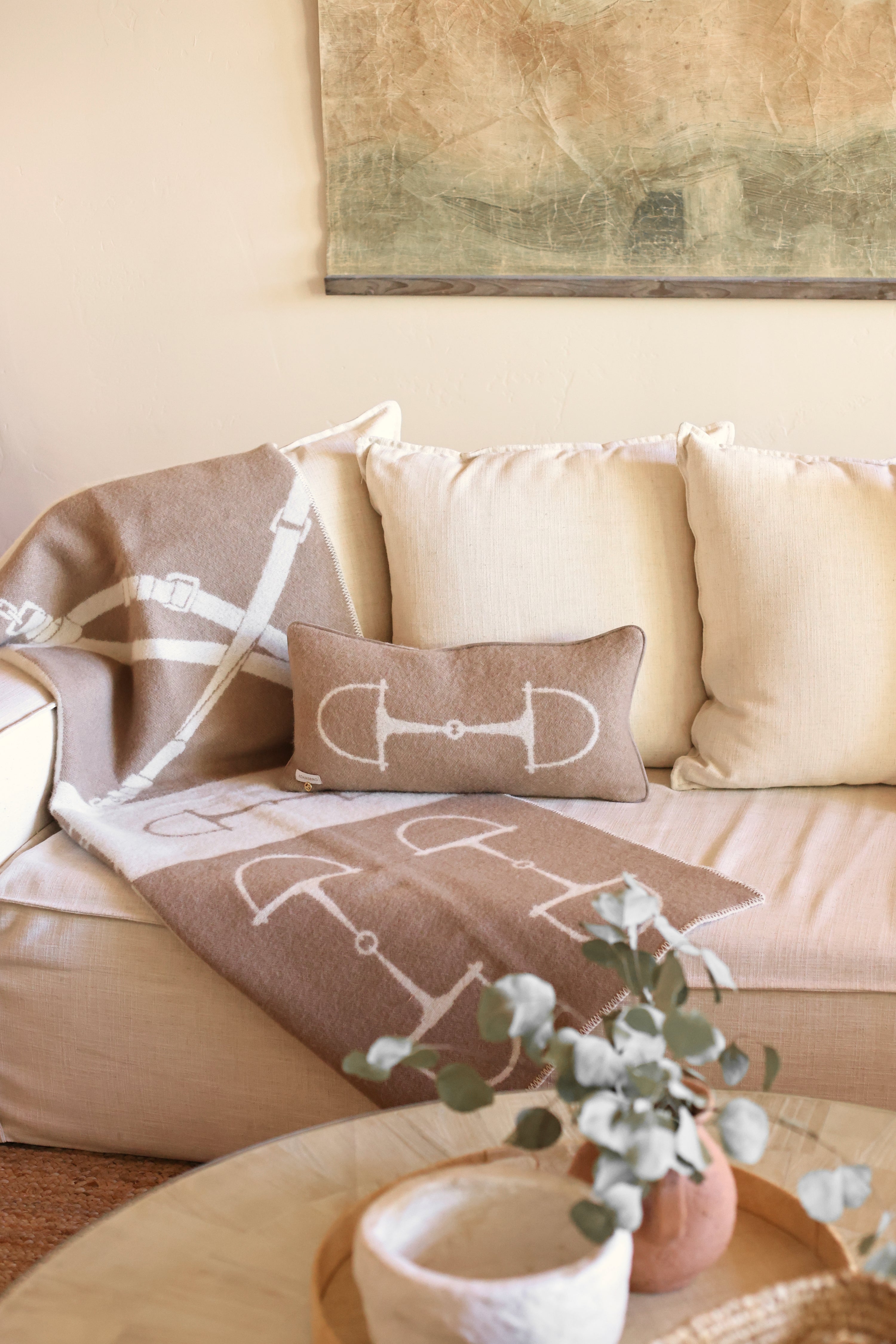 adamsbro stylish equestrian equine wool throw