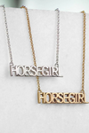 urban equestrian stylish equestrian horse girl pendant necklace