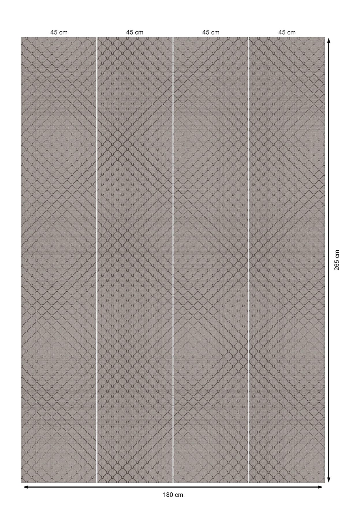 Horseshoe Wallpaper - Taupe
