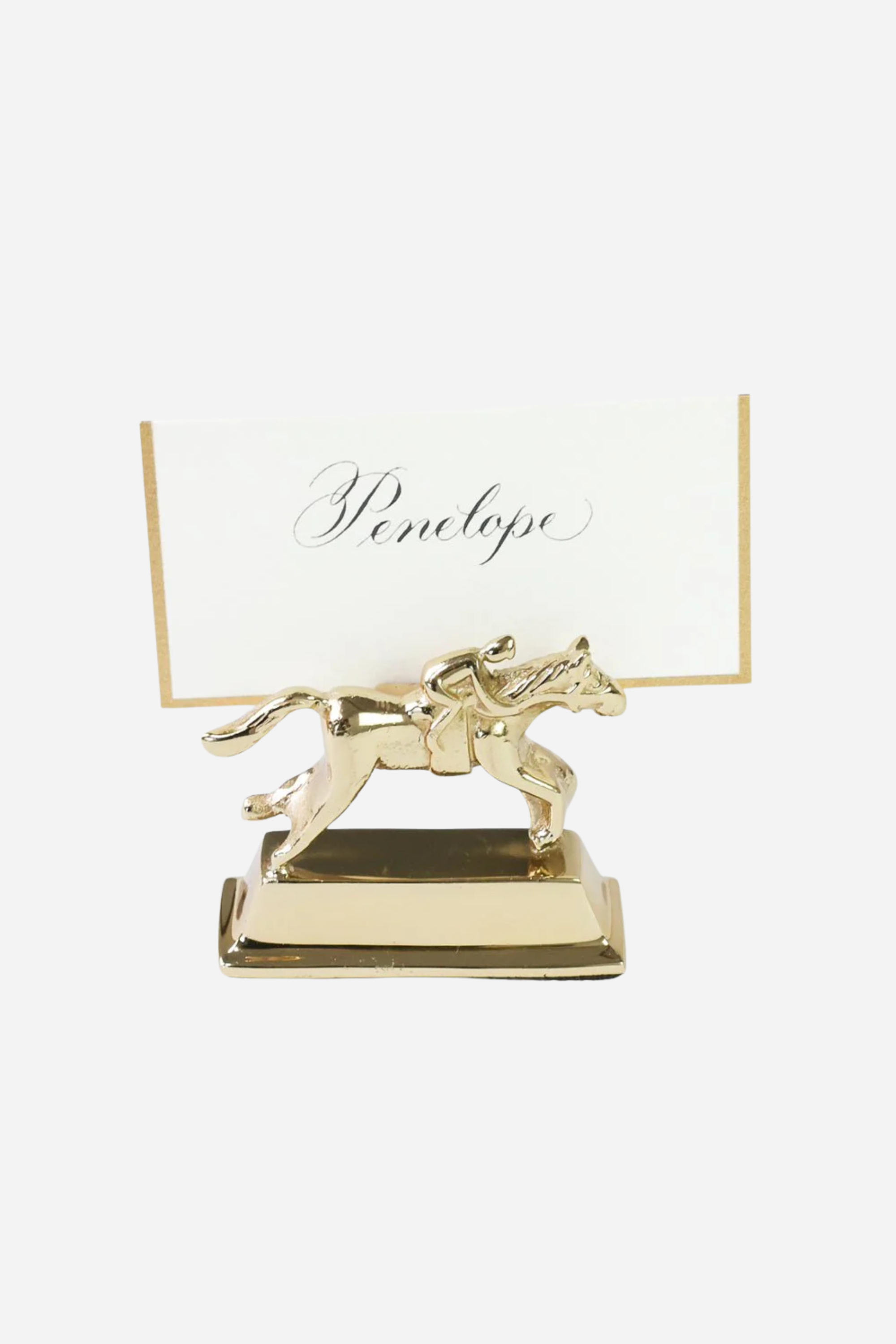 pomegranate stylish equestrian jockey place card holder set