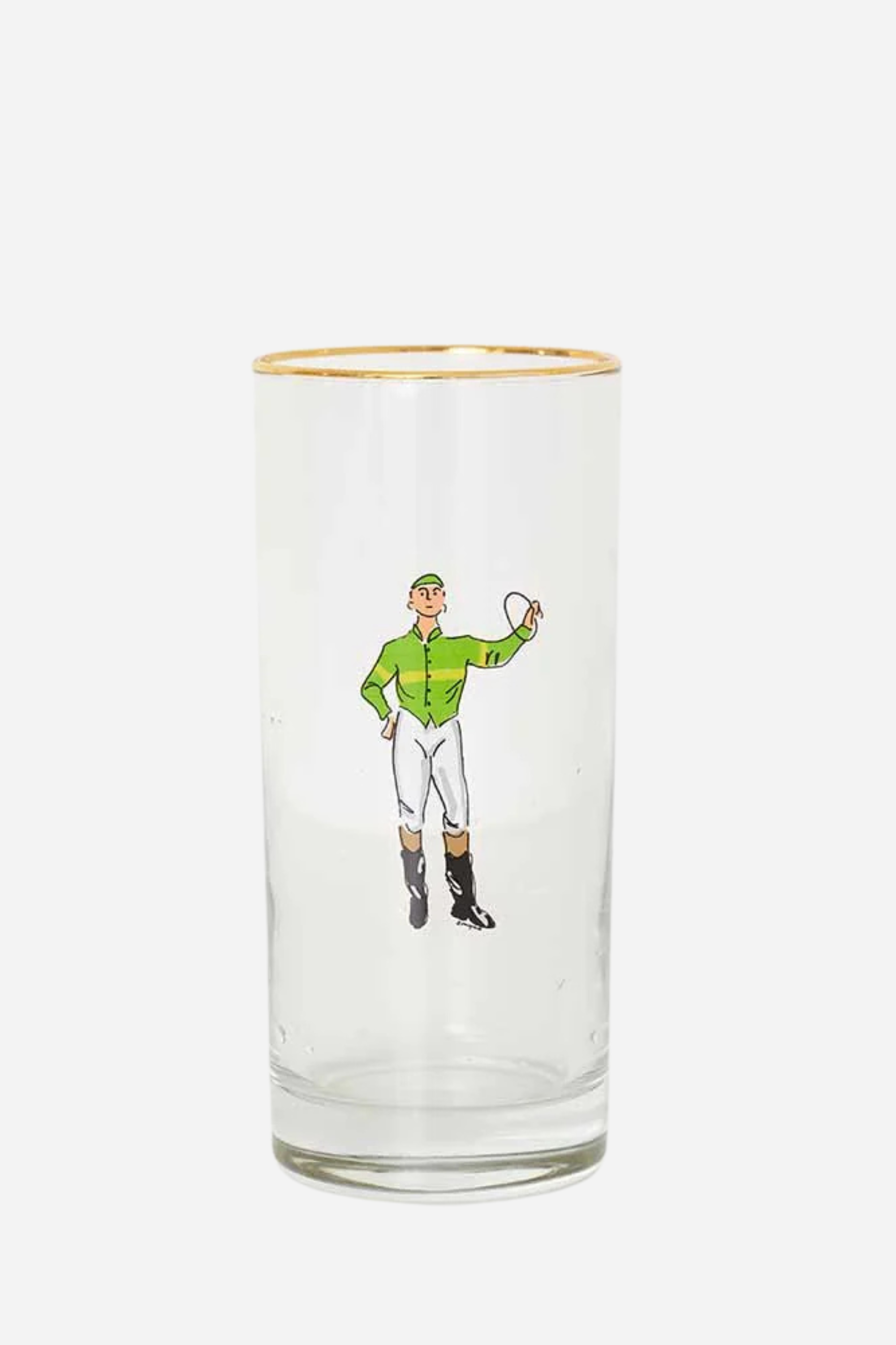pomegranate stylish equestrian jockey tall drinking glass set