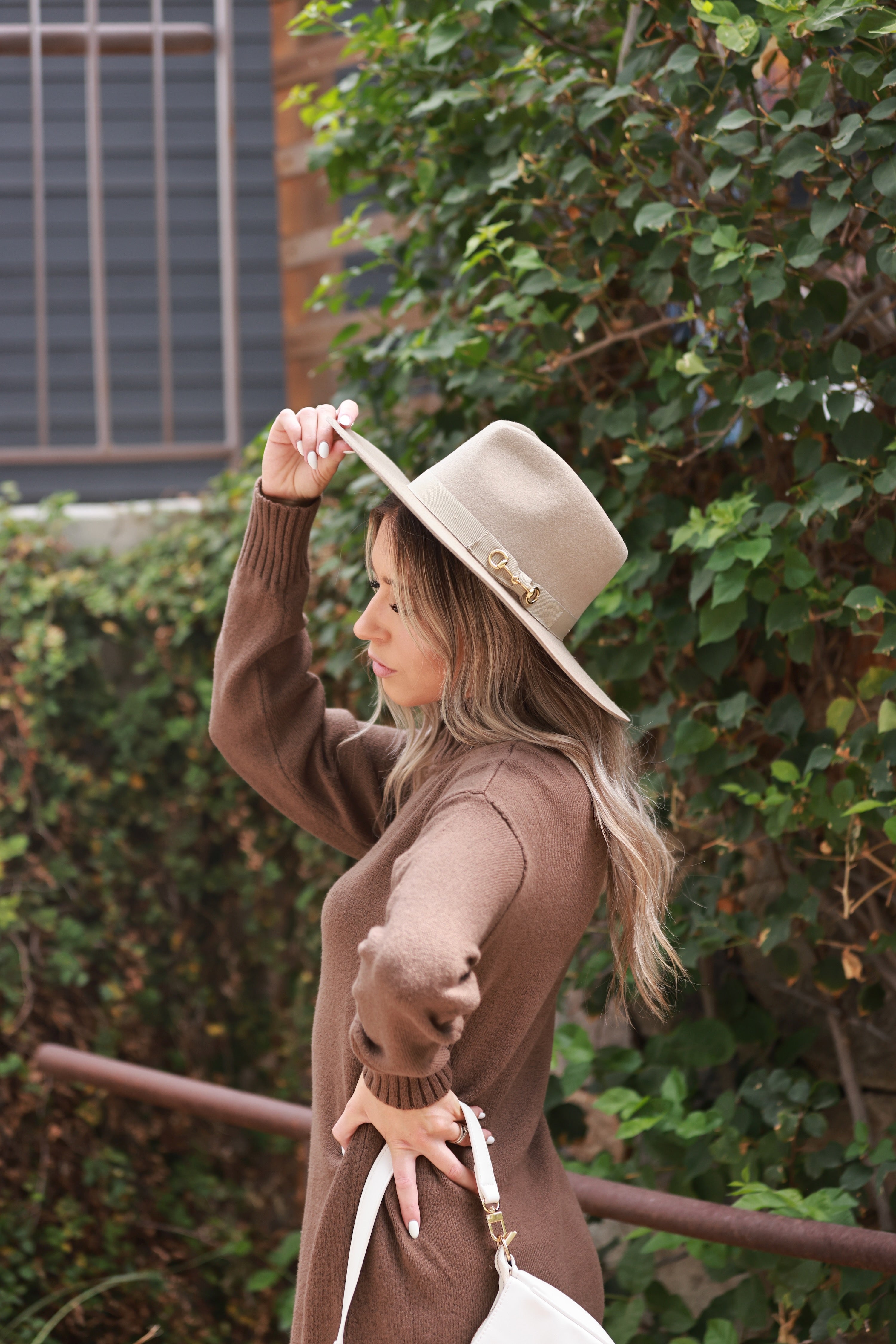 Julian Bit Felt Hat - Taupe