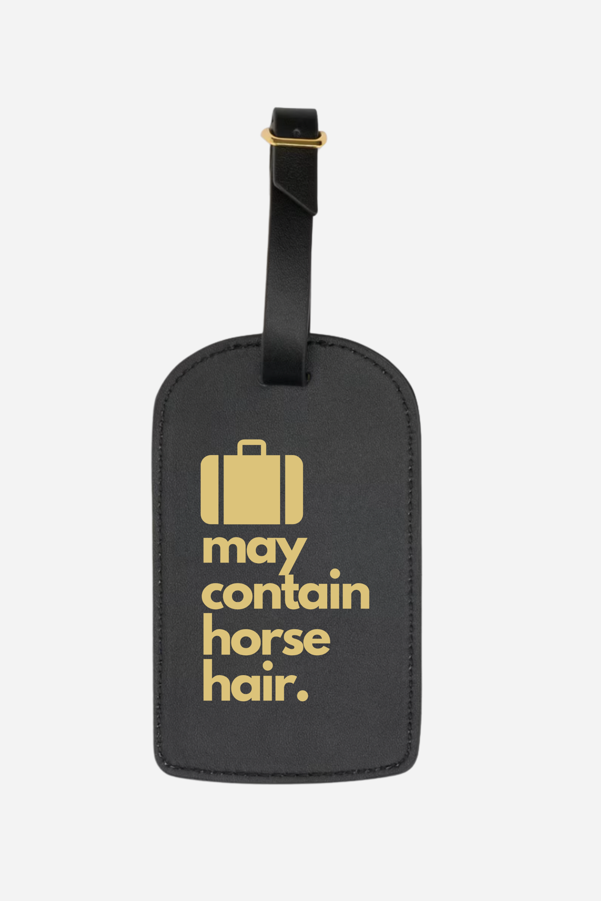 blvd custom stylish equestrian may contain horse hair luggage tag