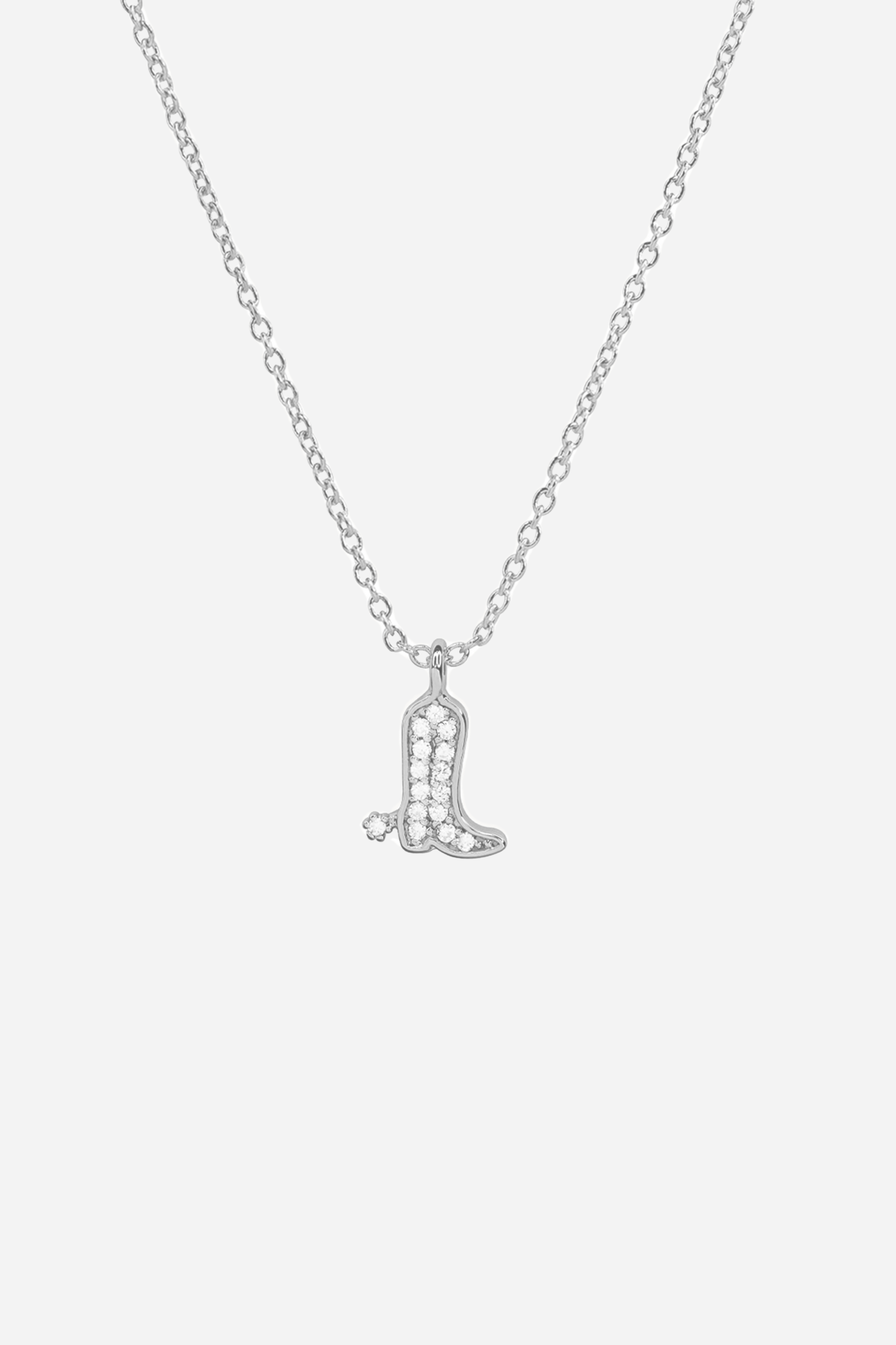 secret box stylish equestrian cowboy boot pave dainty necklace