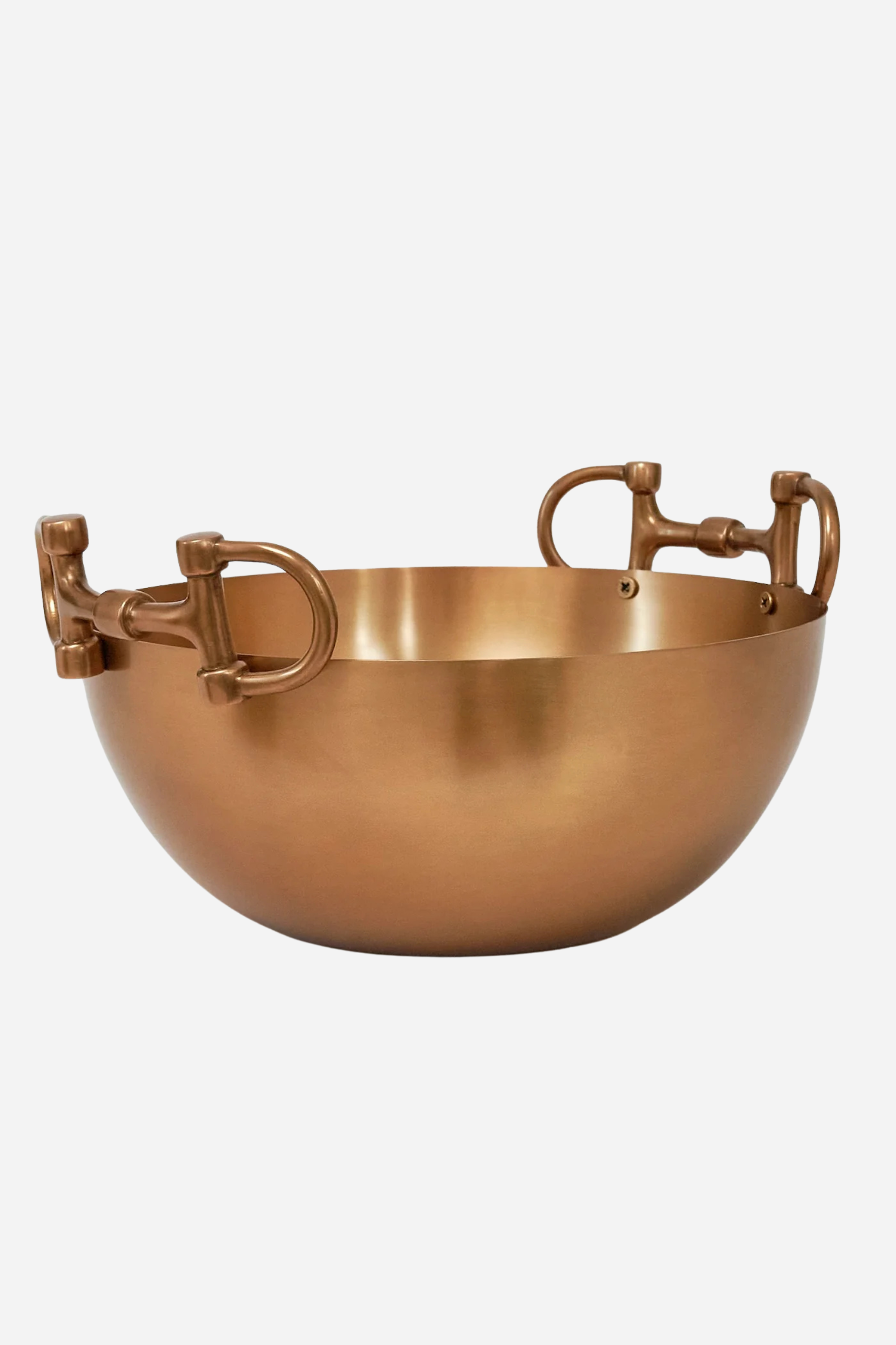 adamsbro stylish equestrian round horse bit snaffle bowl brass