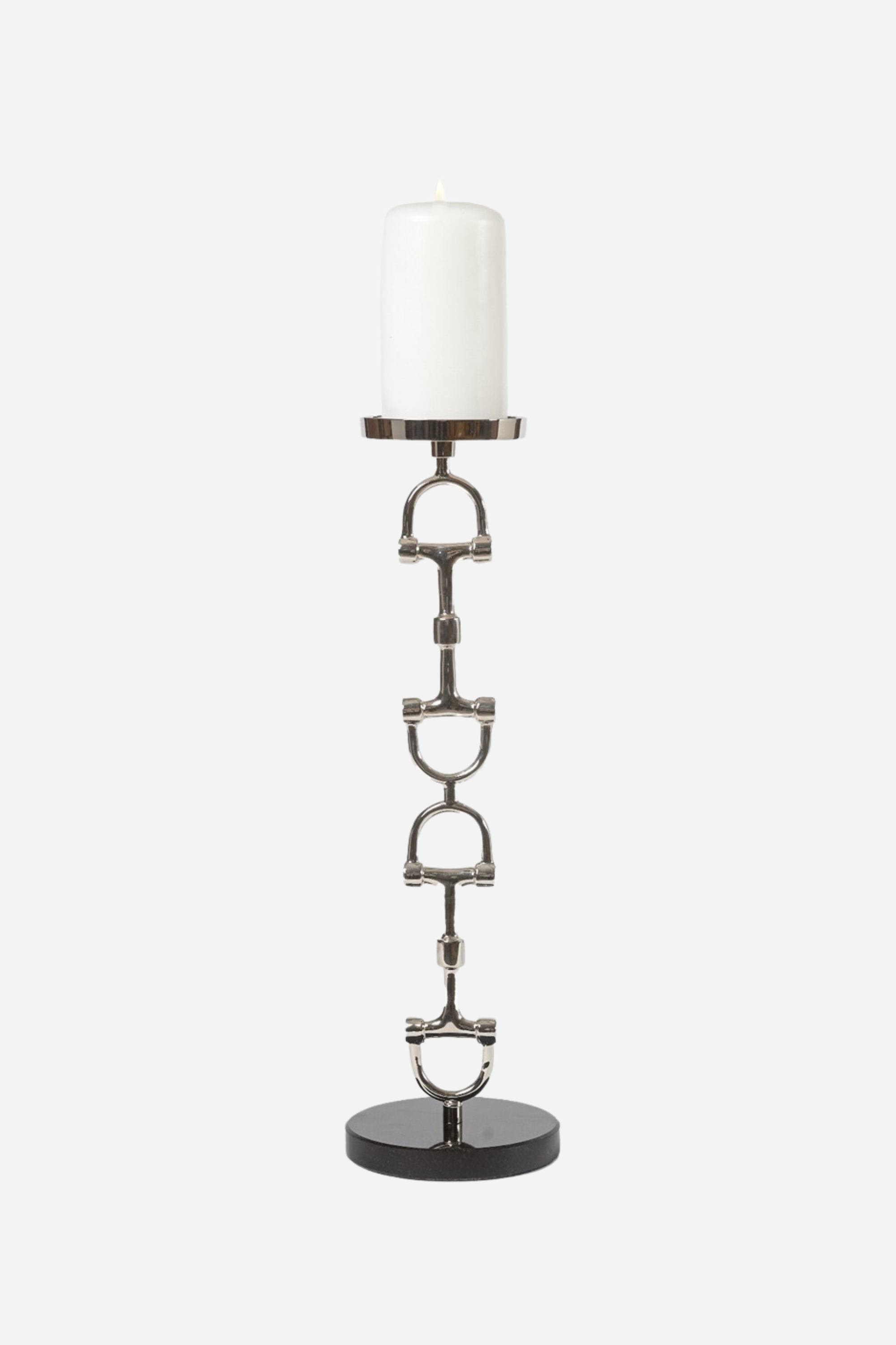 adamsbro stylish equestrian vista d-ring candle holder