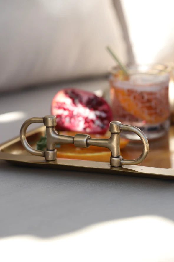 adamsbro stylish equestrian eliana snaffle bit tray brass