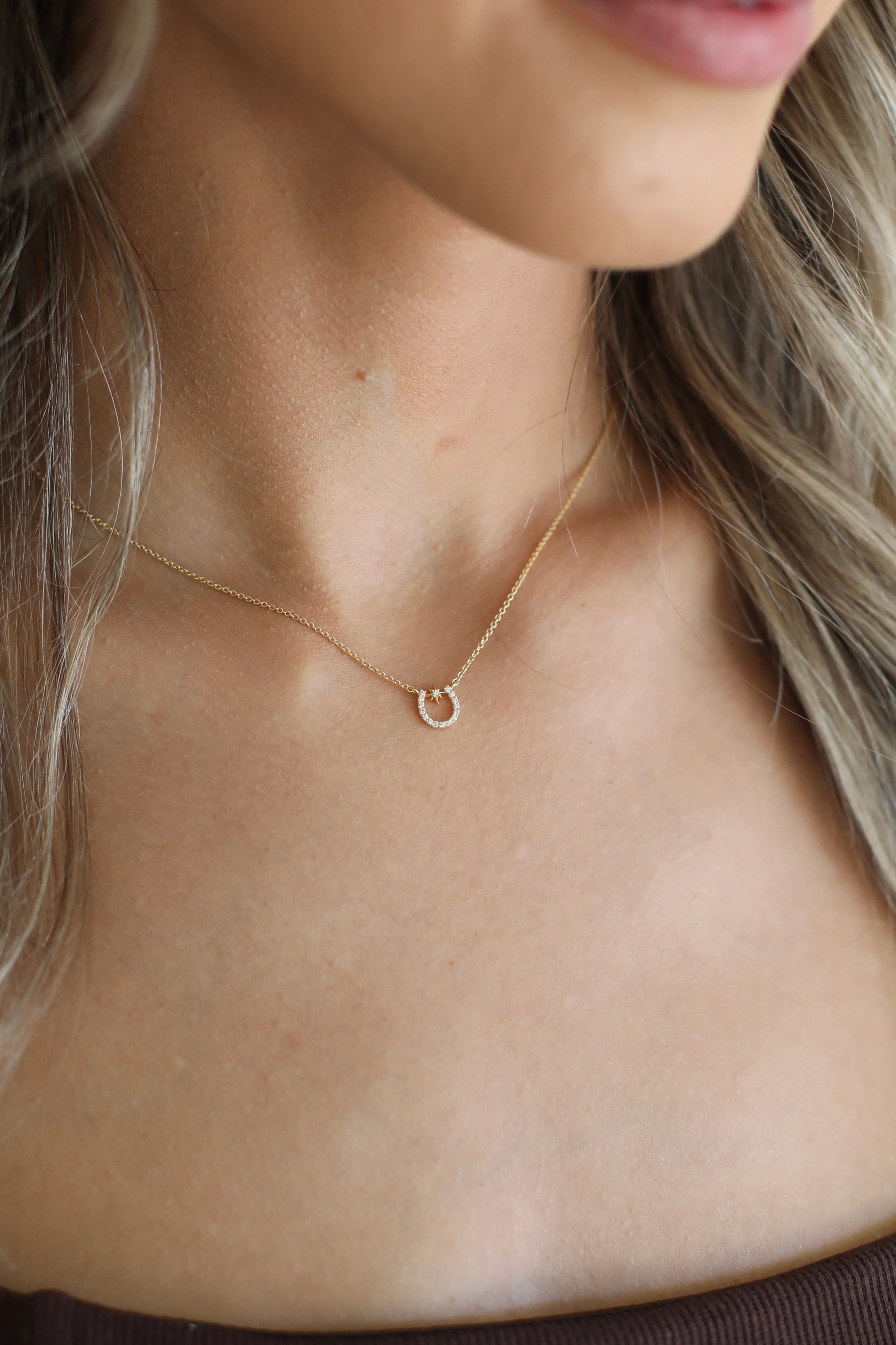 tai jewelry stylish equestrian lucky starlight horseshoe necklace
