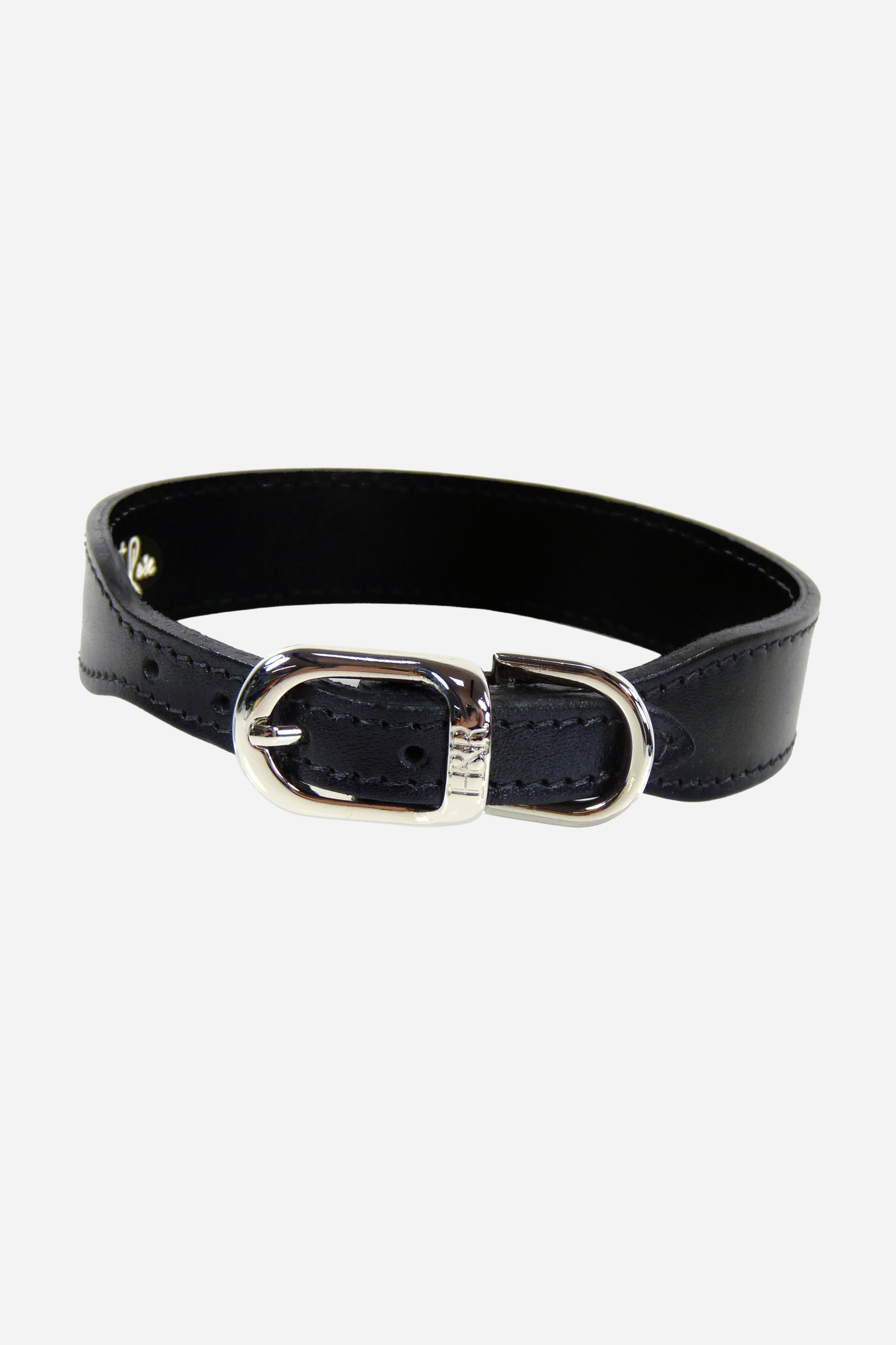 Stylish Equestrian Belmont Dog Collar 100% Italian Leather