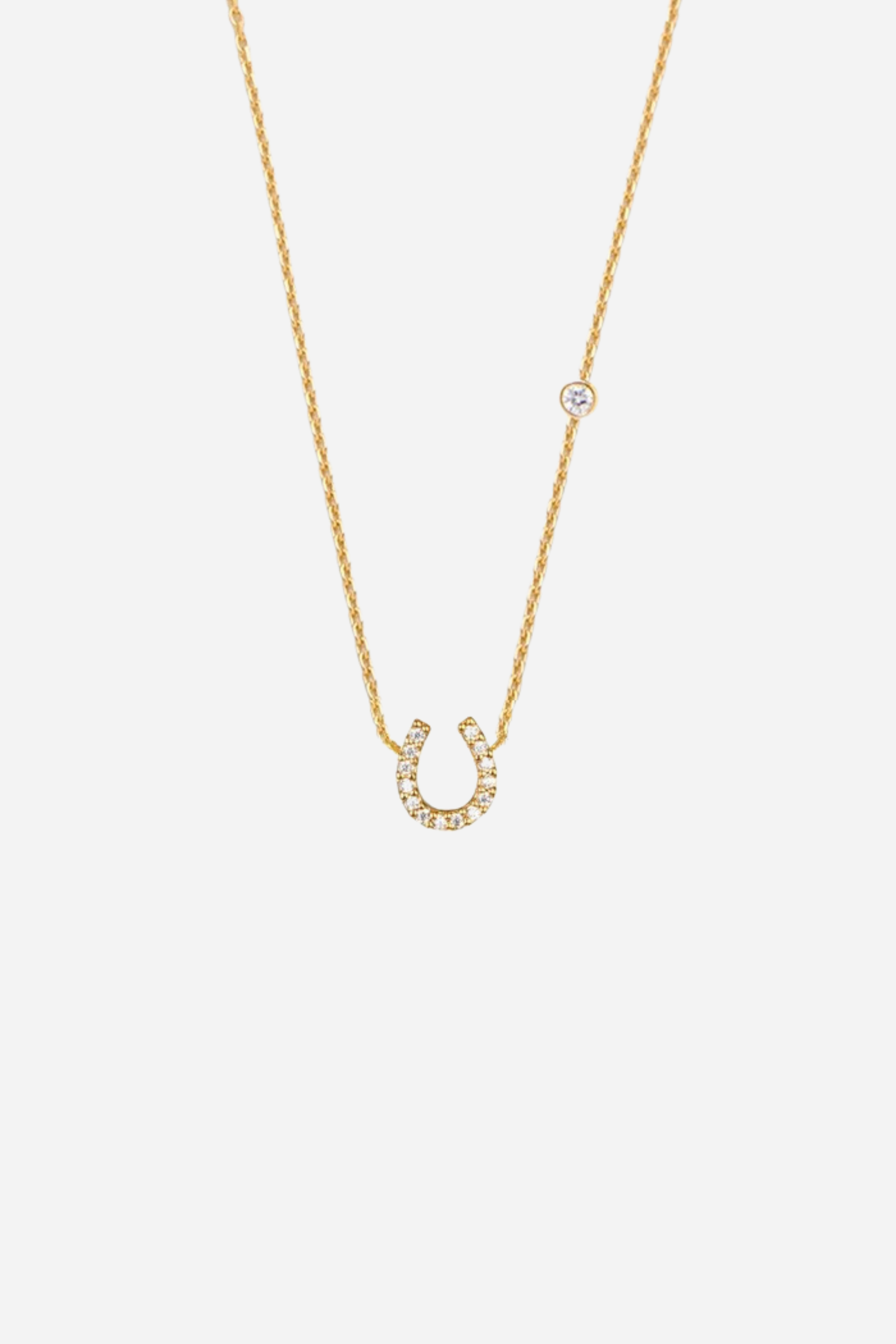 tai jewelry stylish equestrian gemma dainty horseshoe necklace gold