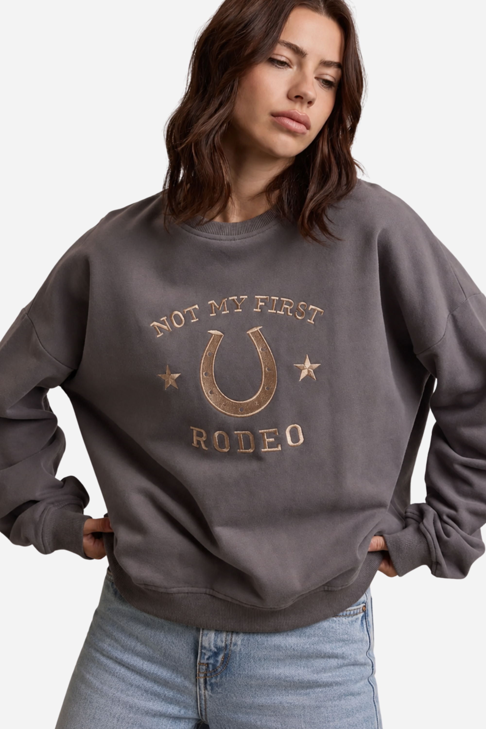 Not My First Rodeo Embroidered Sweatshirt