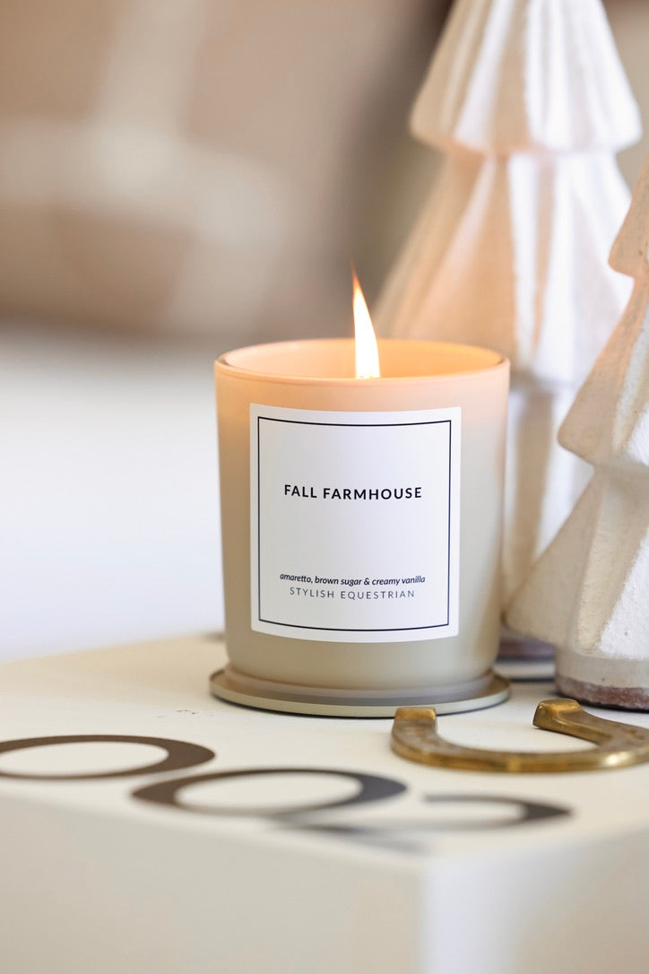 stylish equestrian fall farmhouse signature candle