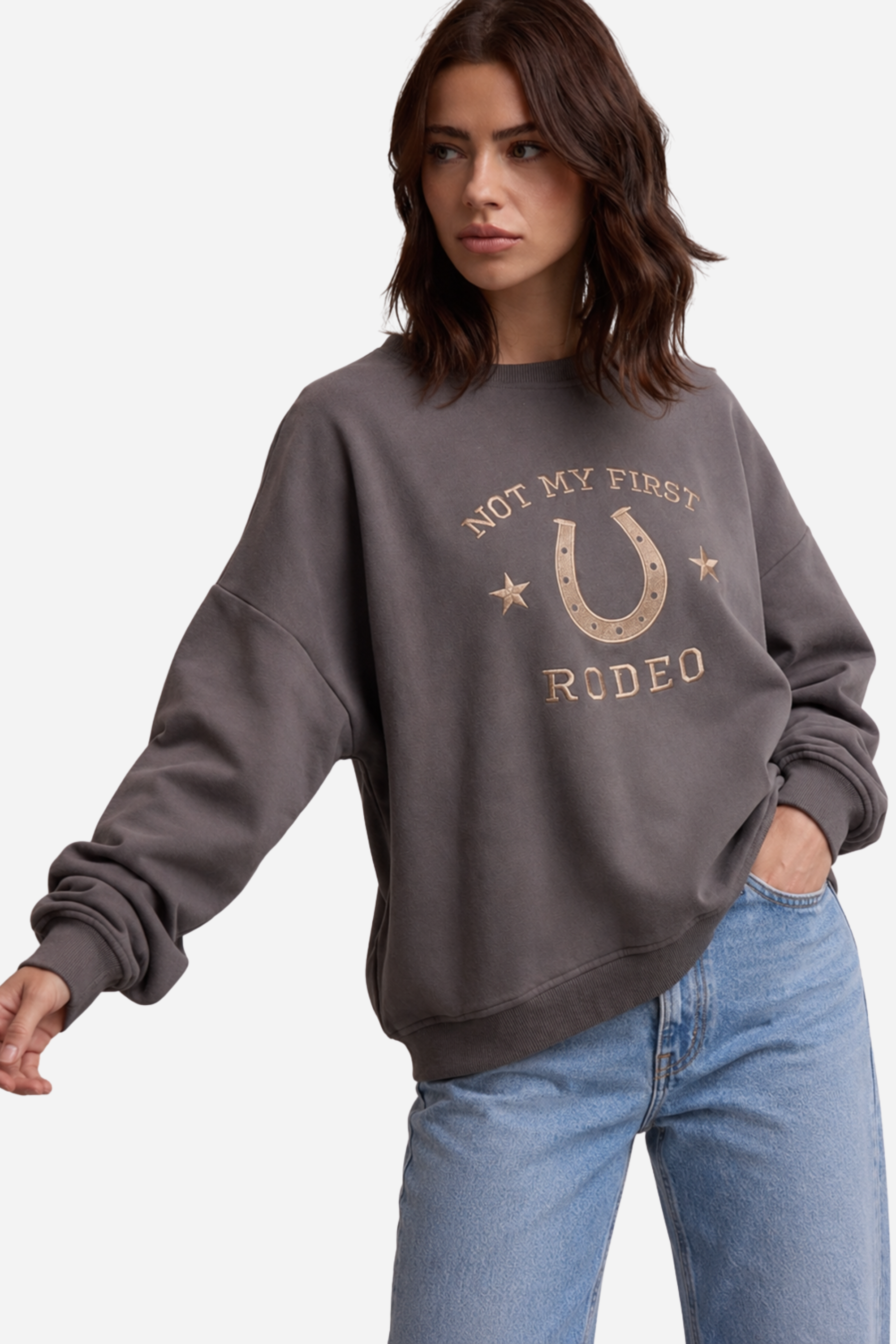 Not My First Rodeo Embroidered Sweatshirt