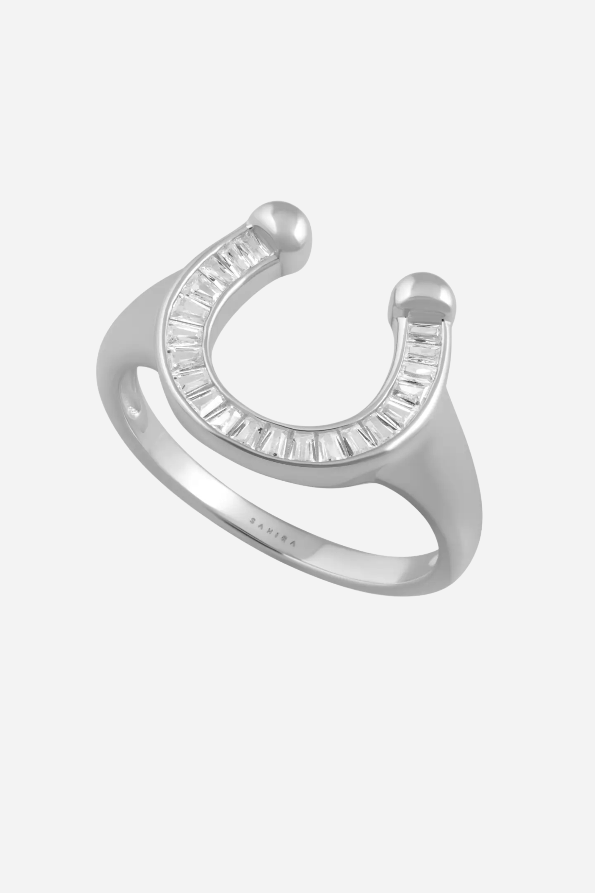 Devon Horseshoe Signet Ring - Silver