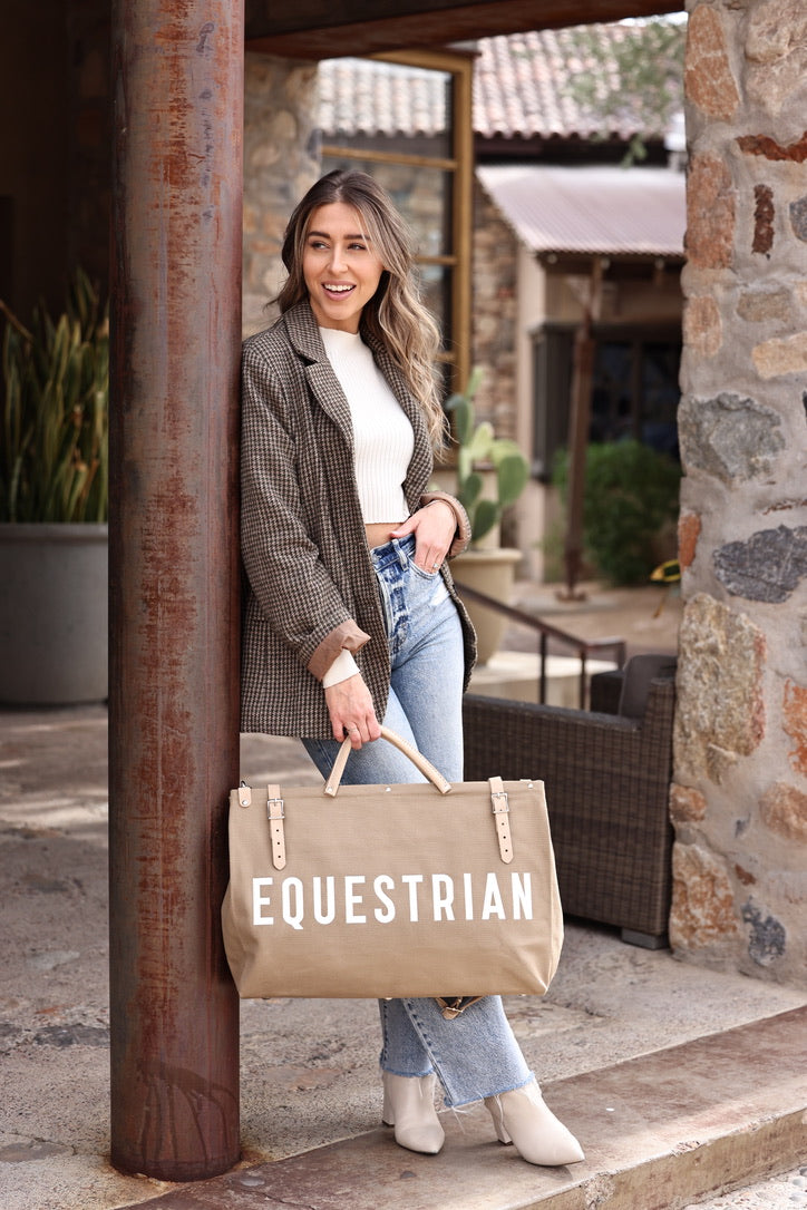 forestbound stylish equestrian equestrian tote khaki