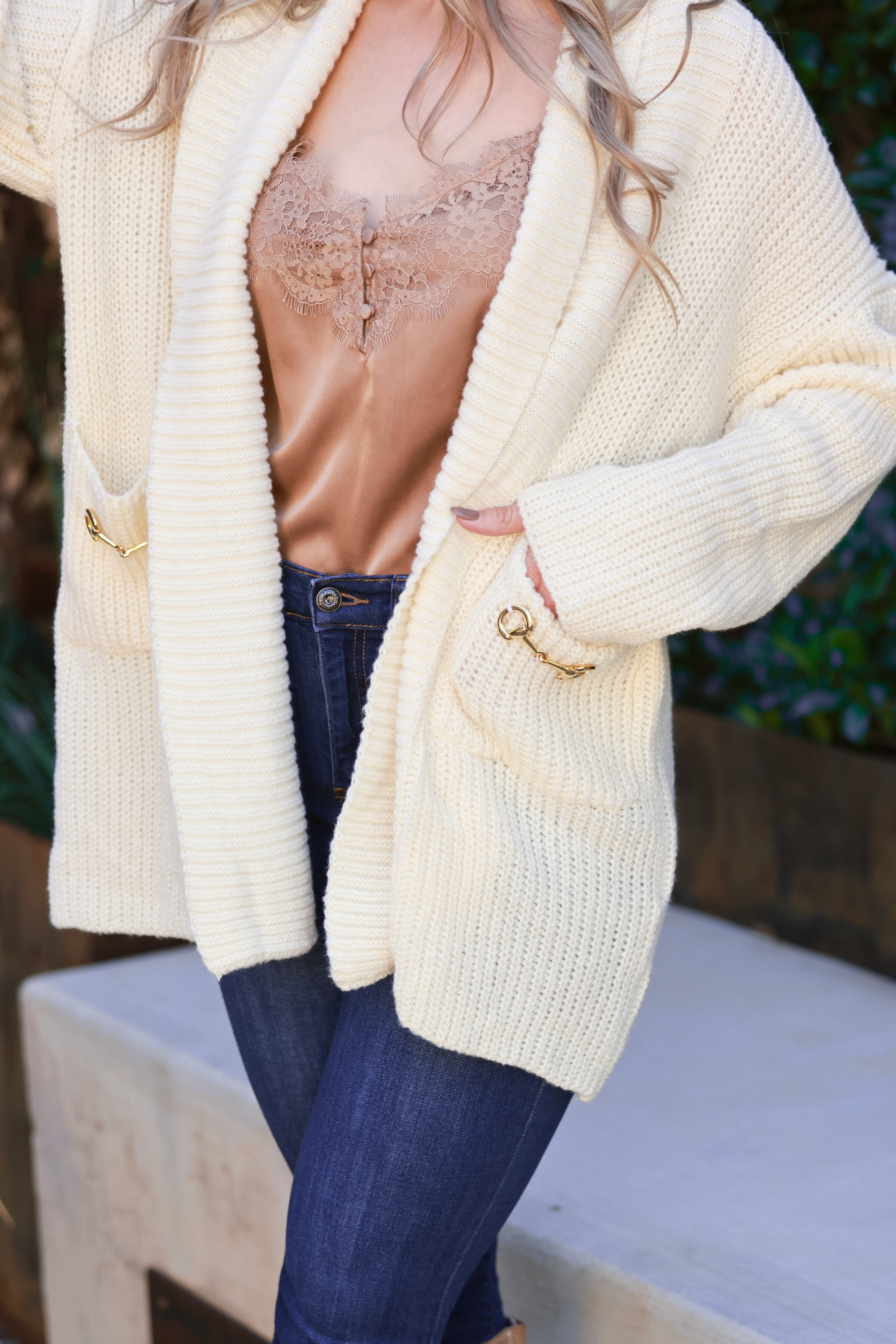 Aimee Bit Cardigan - Ivory