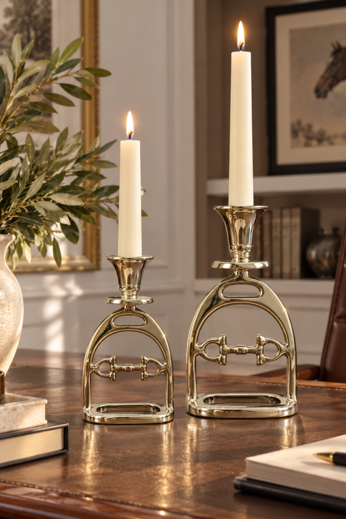 Alexander Bit Candle Holder - Champagne Gold