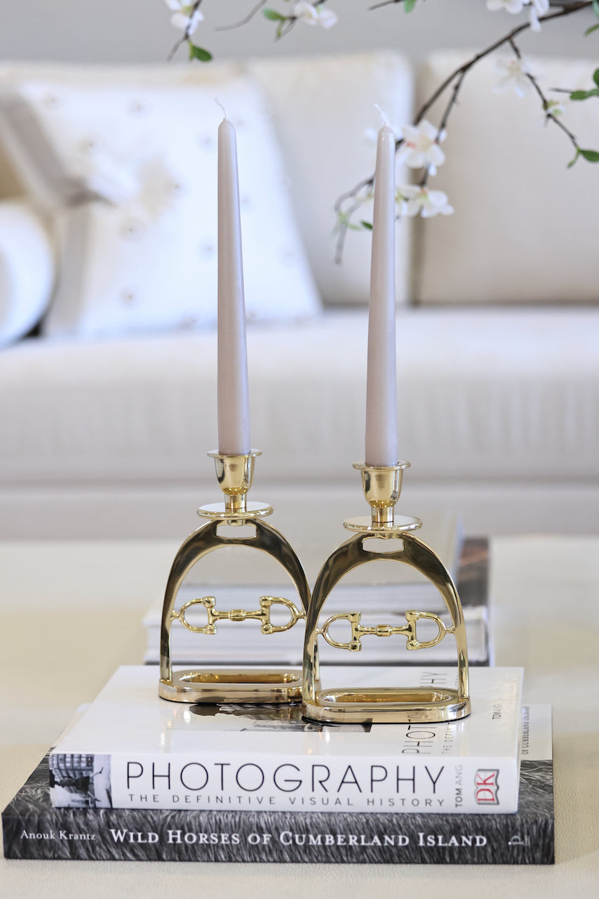 Alexander Stirrup Candle Holder Set - Gold