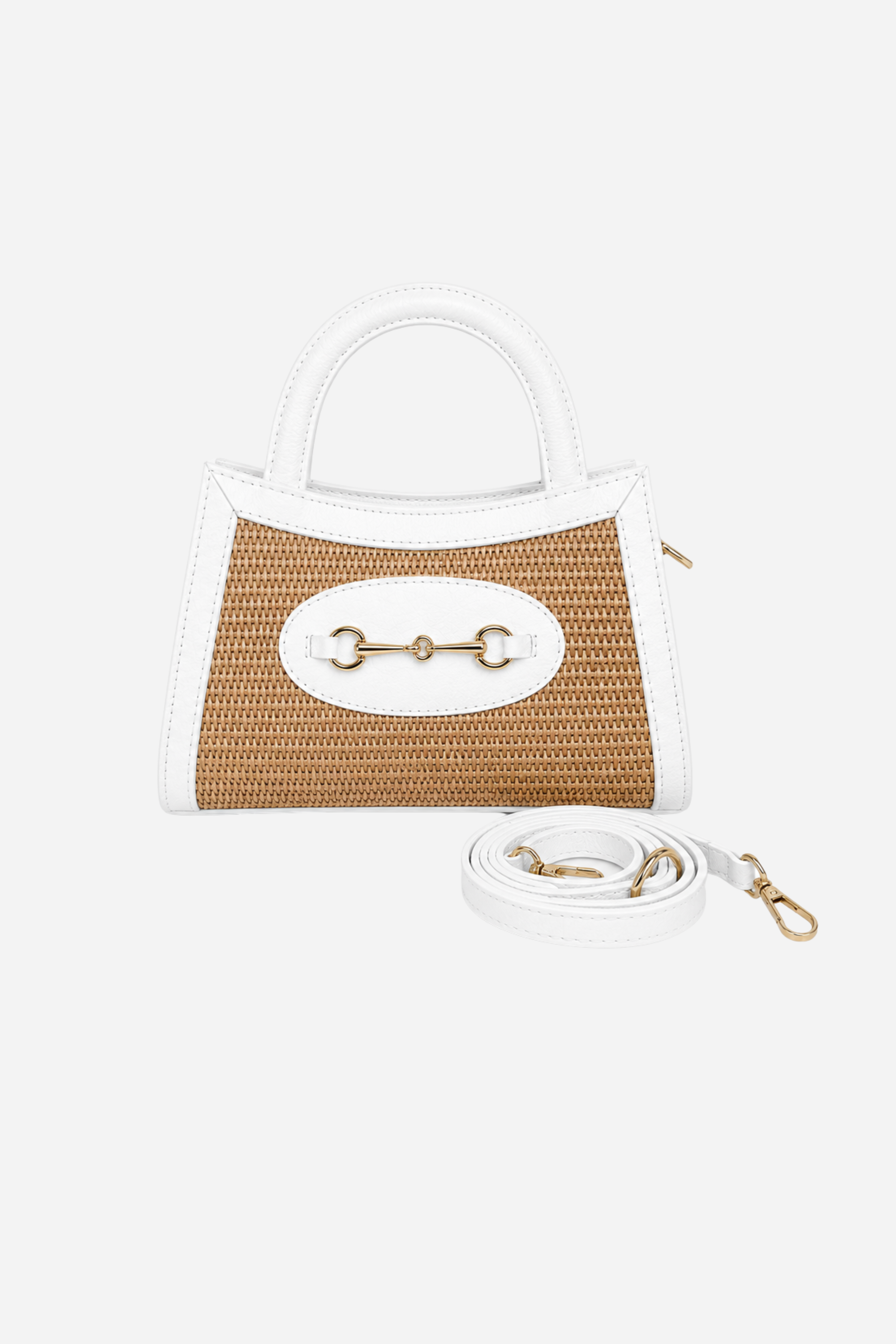 Alix Raffia Bit Bag - Chalk