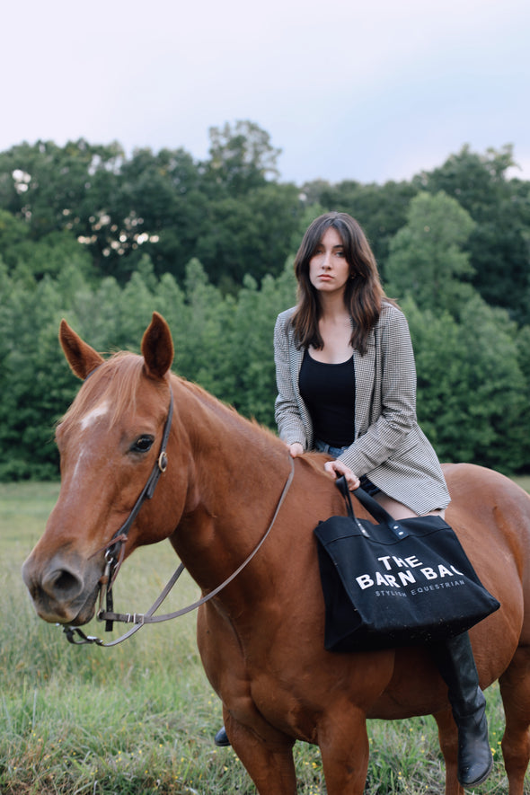 stylish equestrian the barn bag canvas tote