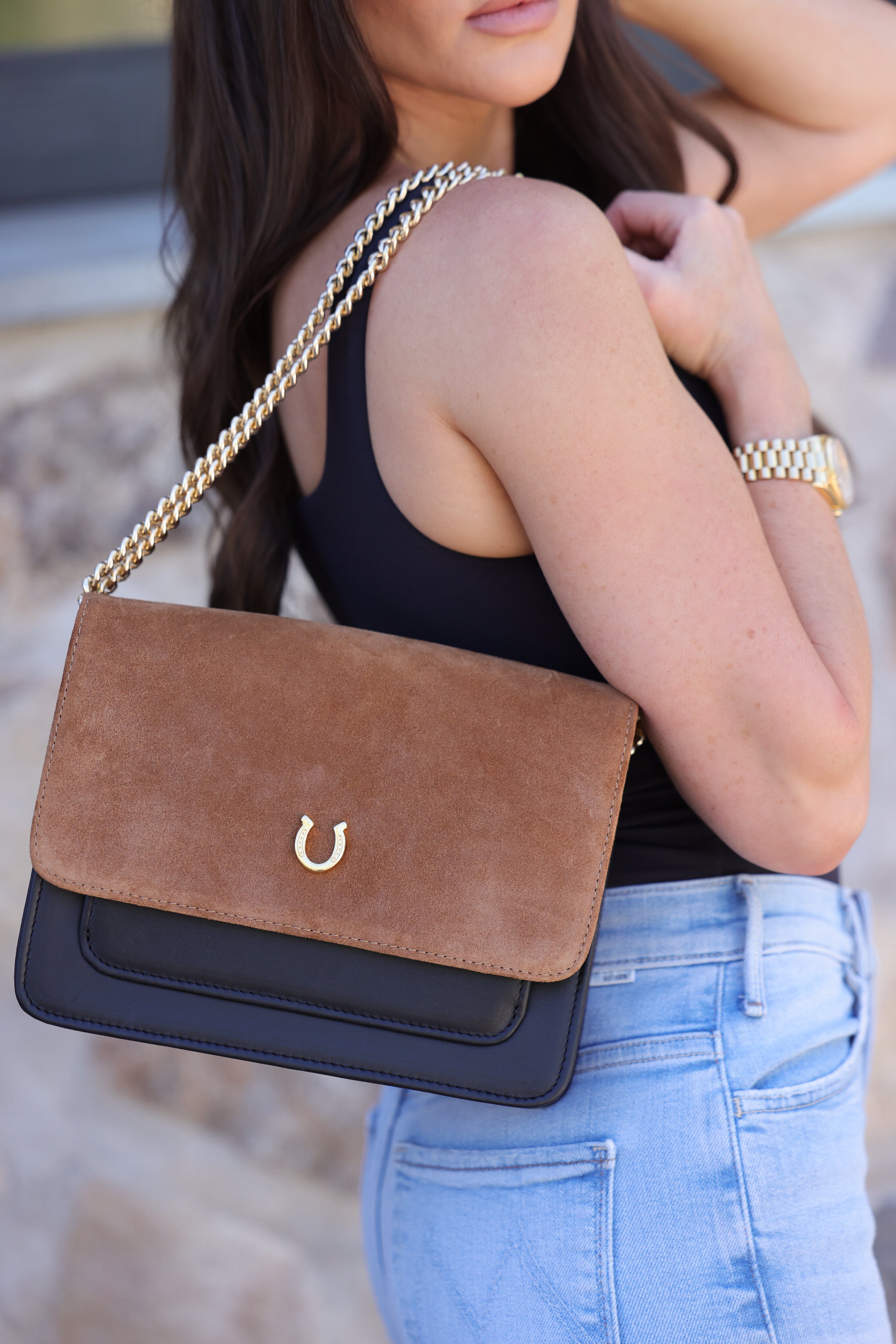 esquivias boots stylish equestrian aria suede leather horseshoe bag