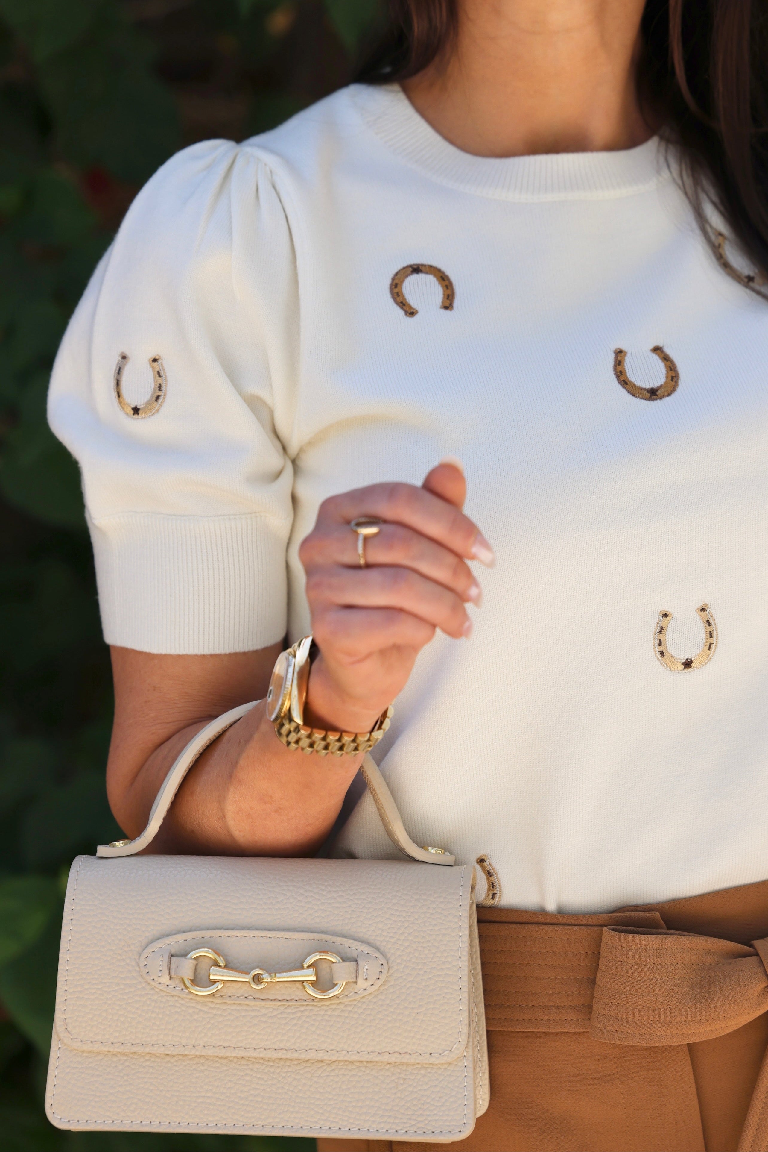 modarno stylish equestrian ava bag top handle horse bit