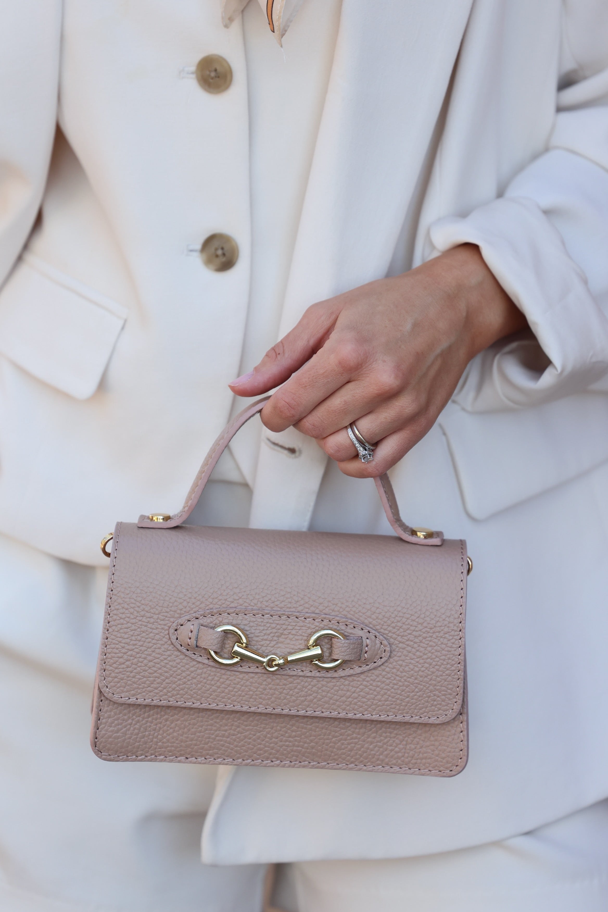 Ava Leather Bit Bag - Rosewood