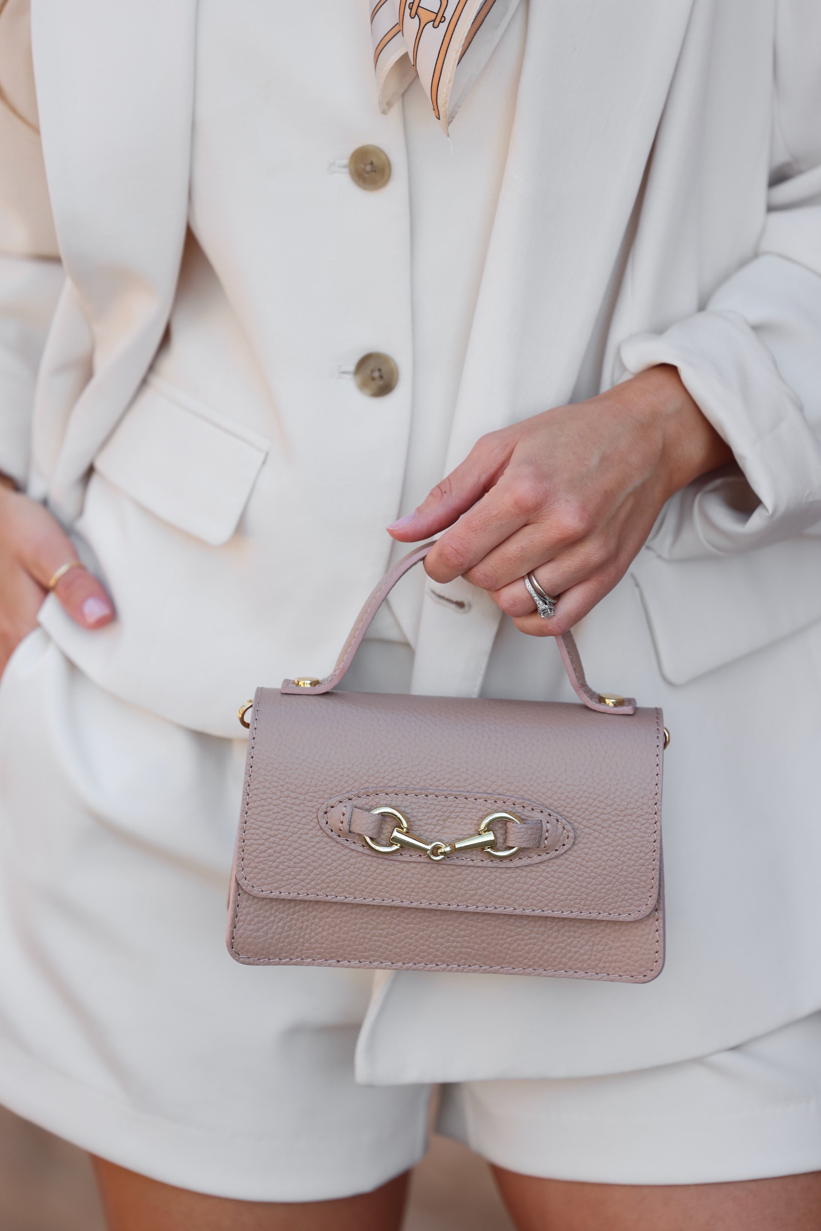 Ava Leather Bit Bag - Rosewood