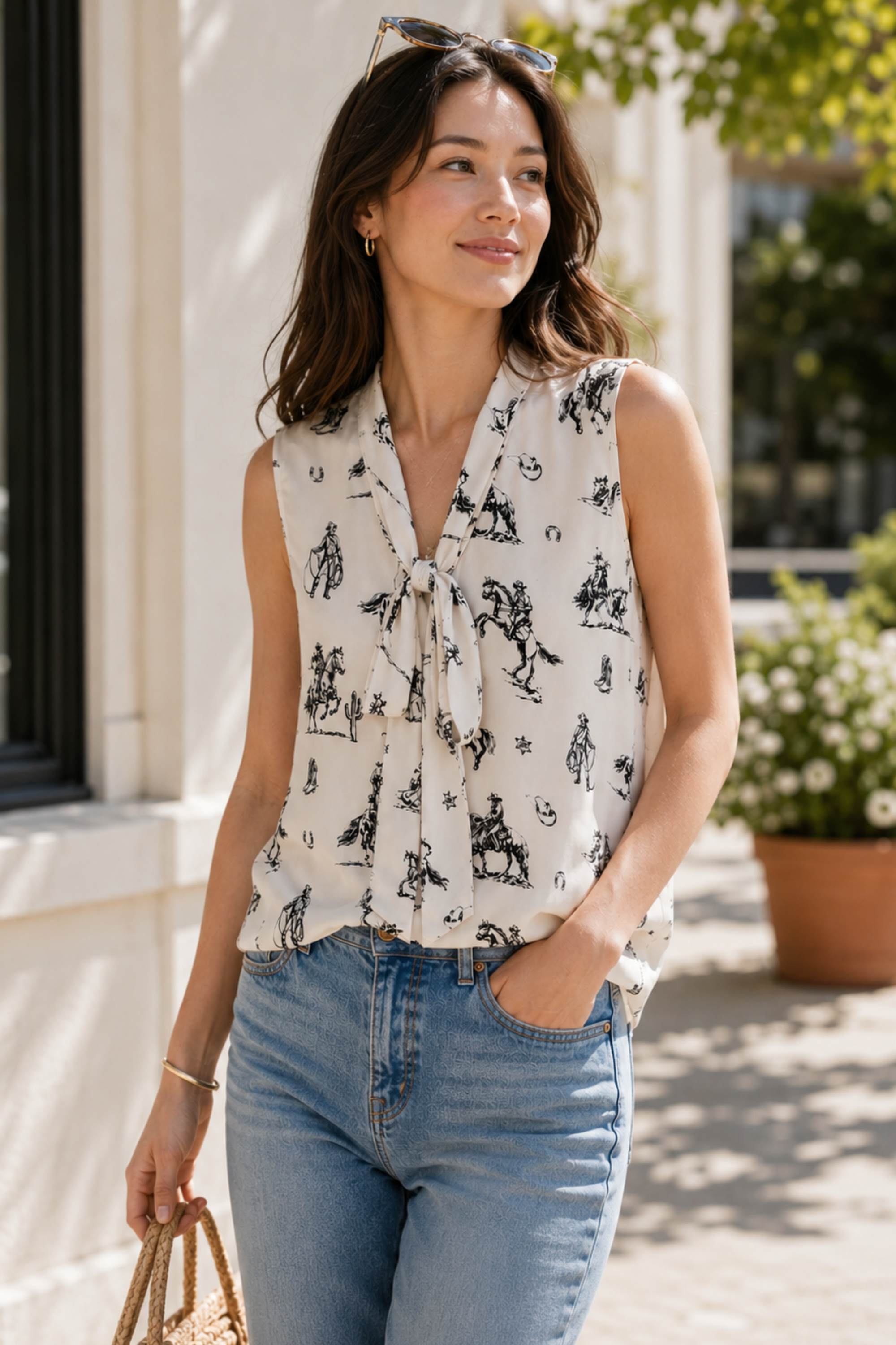 Bailey Western Sleeveless Top