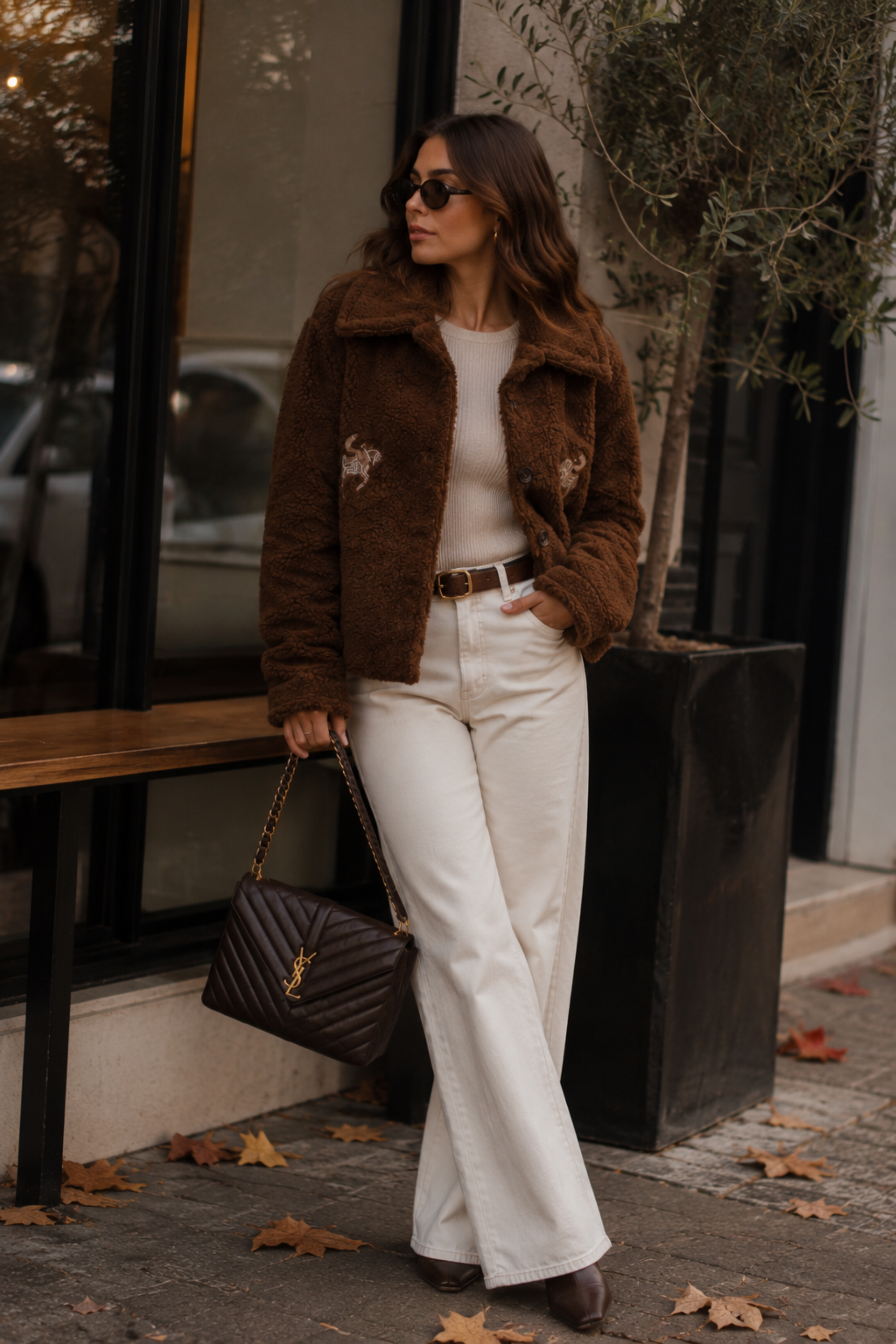 Belle Embroidered Teddy Coat