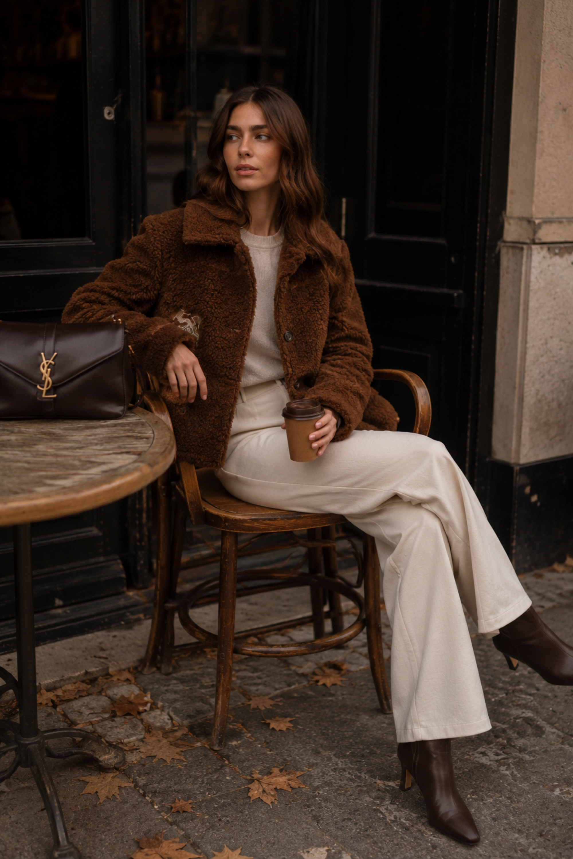 Belle Embroidered Teddy Coat