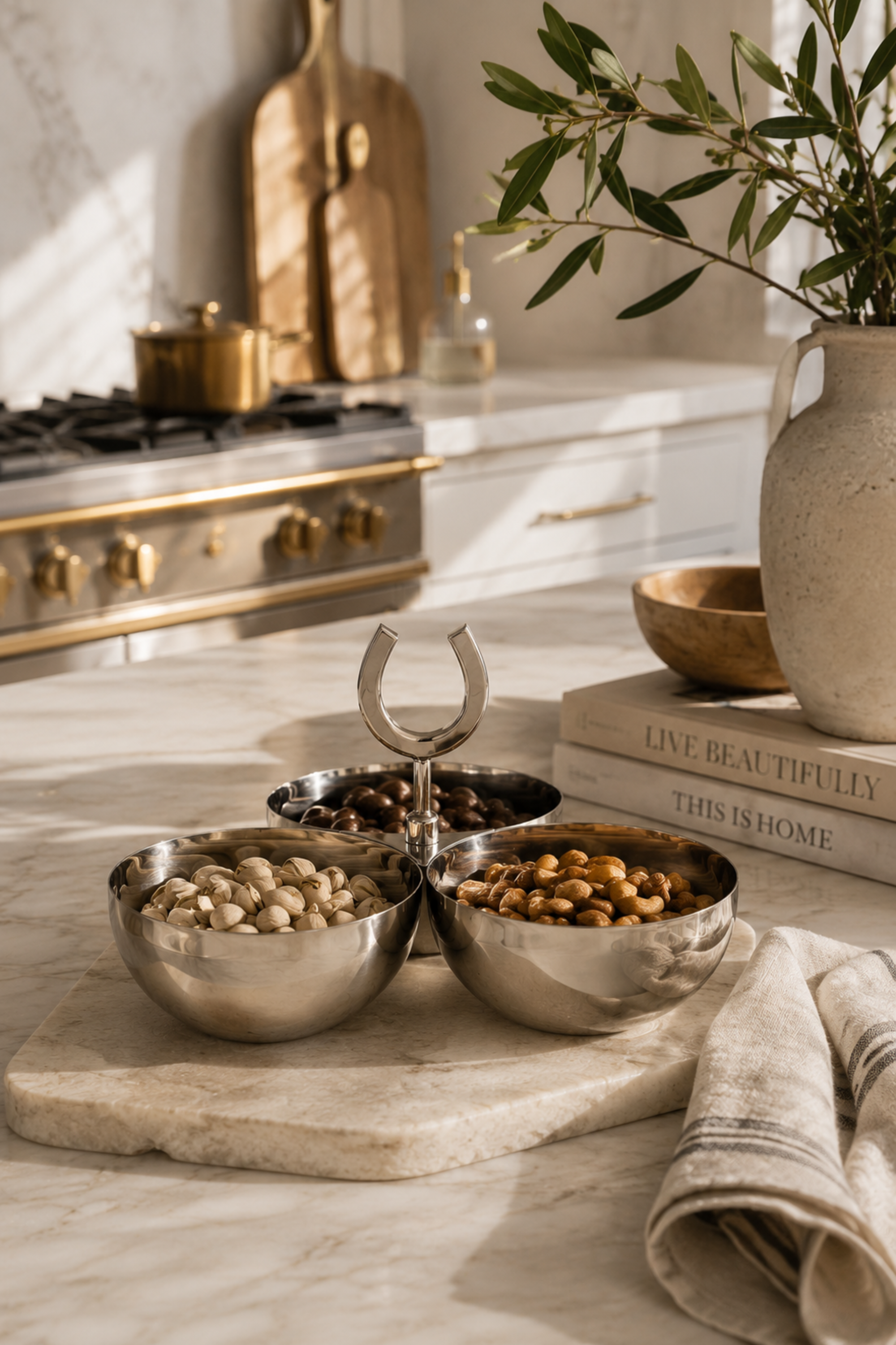 Harlowe Horseshoe Nut Bowl - Silver