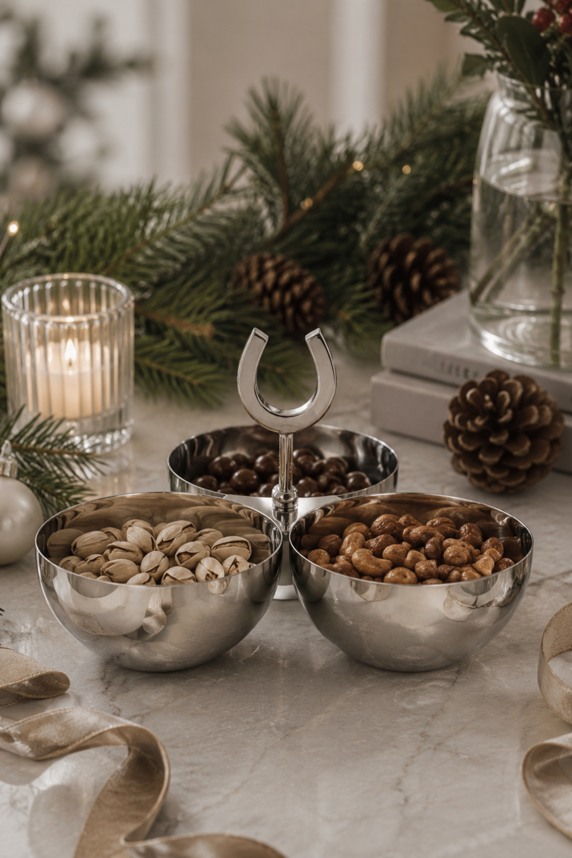 Harlowe Horseshoe Nut Bowl - Silver