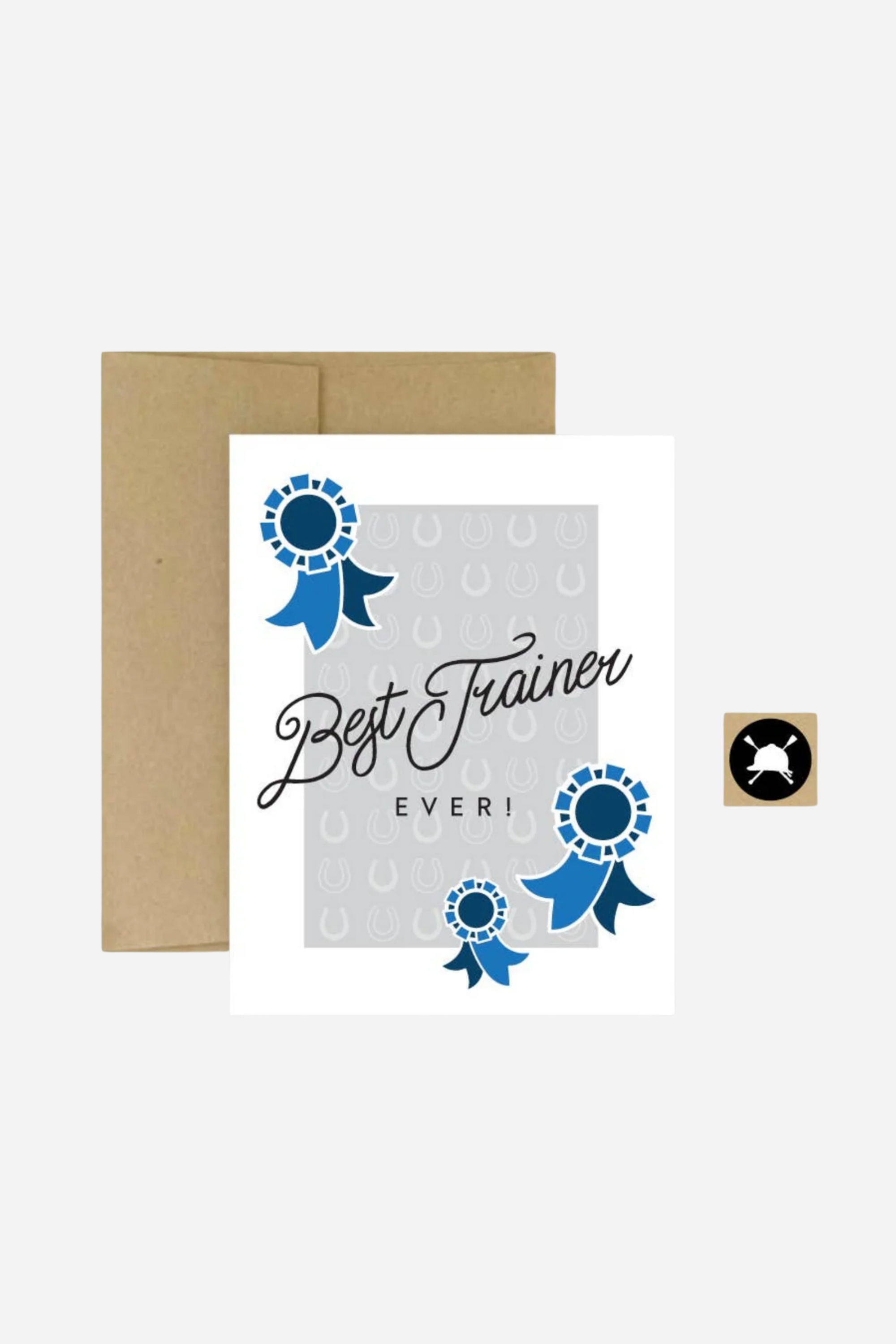 hunt seat paper stylish equestrian best trainer ever greeting card