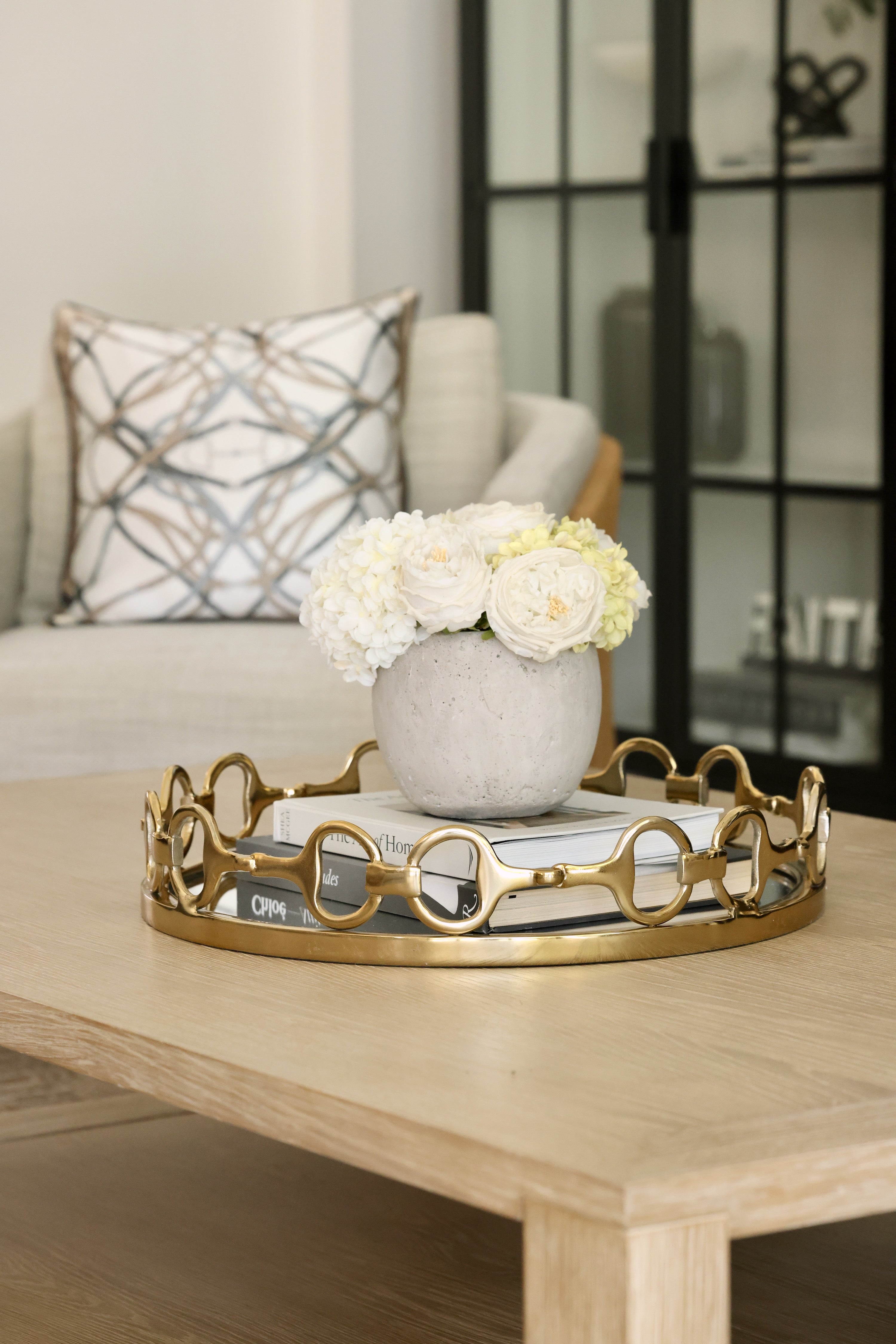 design impex stylish equestrian large round mirror tray d-ring bit