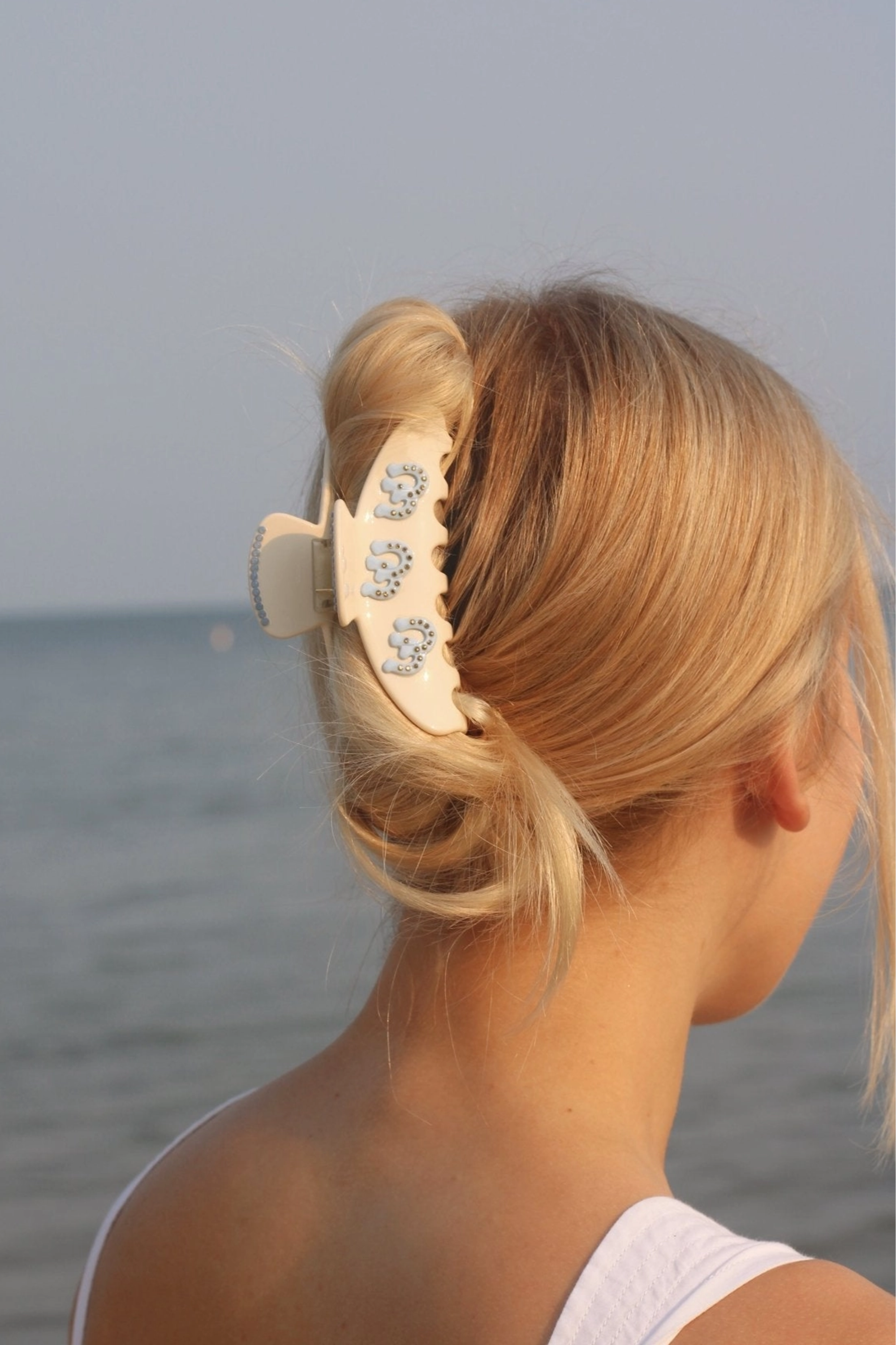 Blue Belle Horseshoe Claw Clip